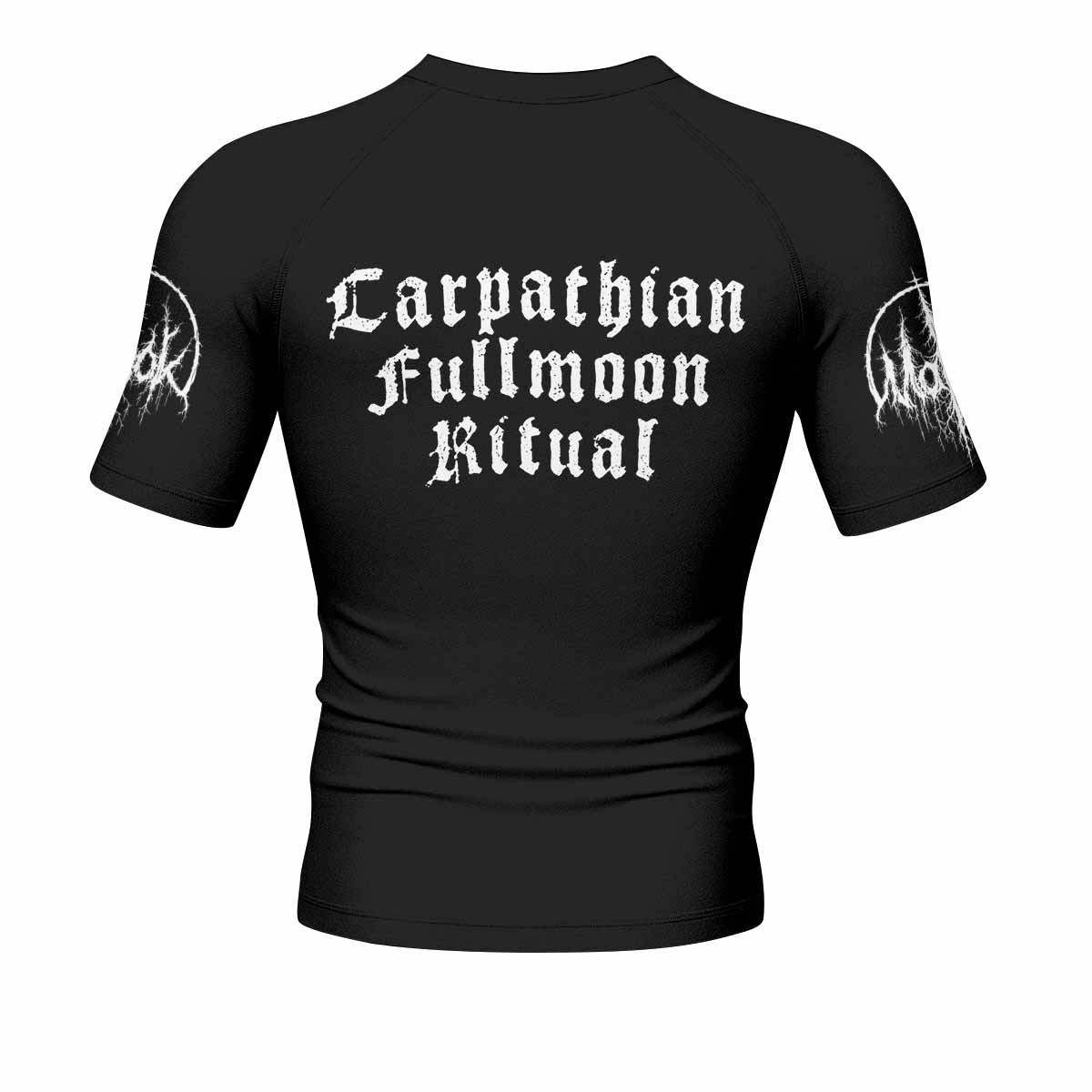 Morok Carpathian Fullmoon Ritual Men's Rash Guard Short Sleeve - back view mockup