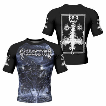 Dissection The Somberlain Men's Rash Guard Short Sleeve - front and back view