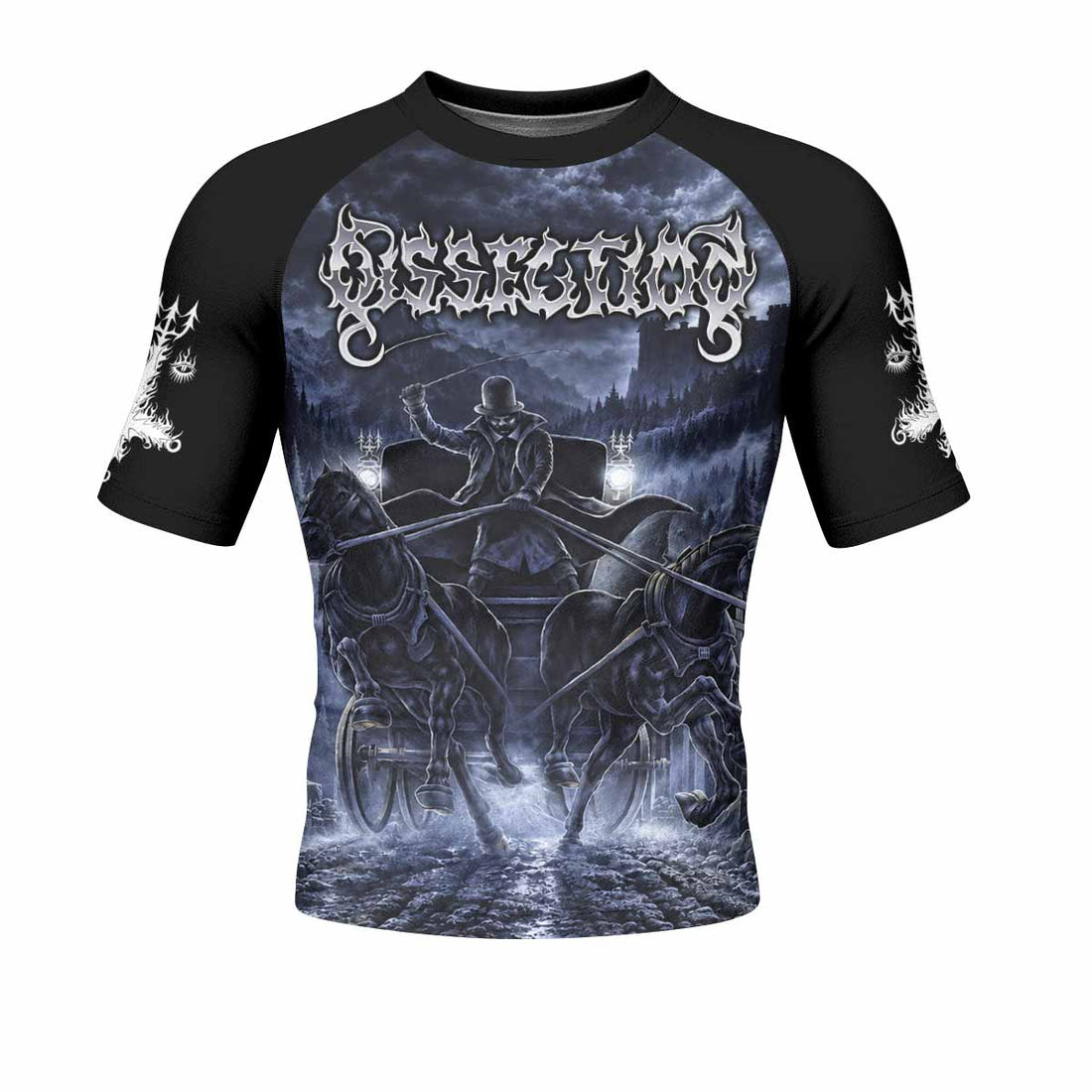 Dissection The Somberlain Men's Rash Guard Short Sleeve - front and back view