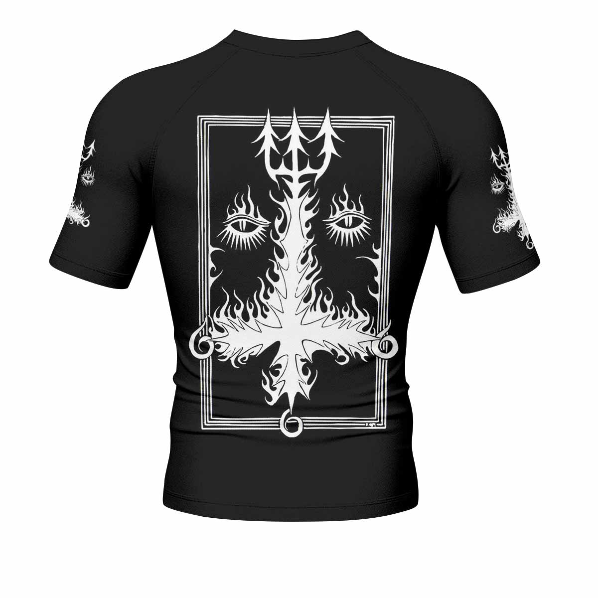 Dissection The Somberlain Men's Rash Guard Short Sleeve - back view mockup
