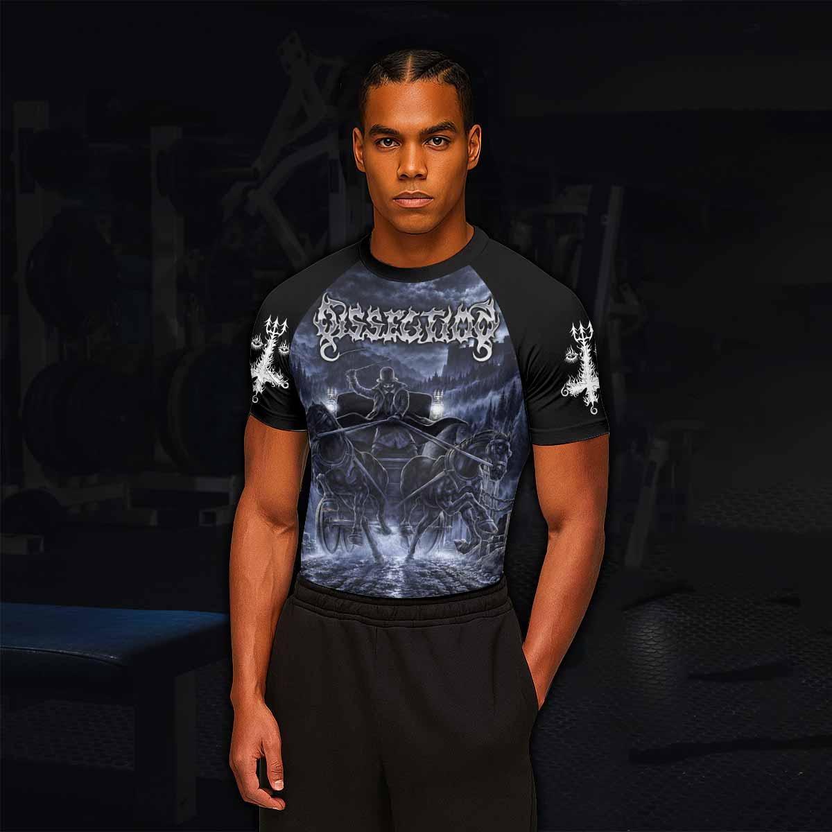 Dissection The Somberlain Men's Rash Guard Short Sleeve - lifestyle view