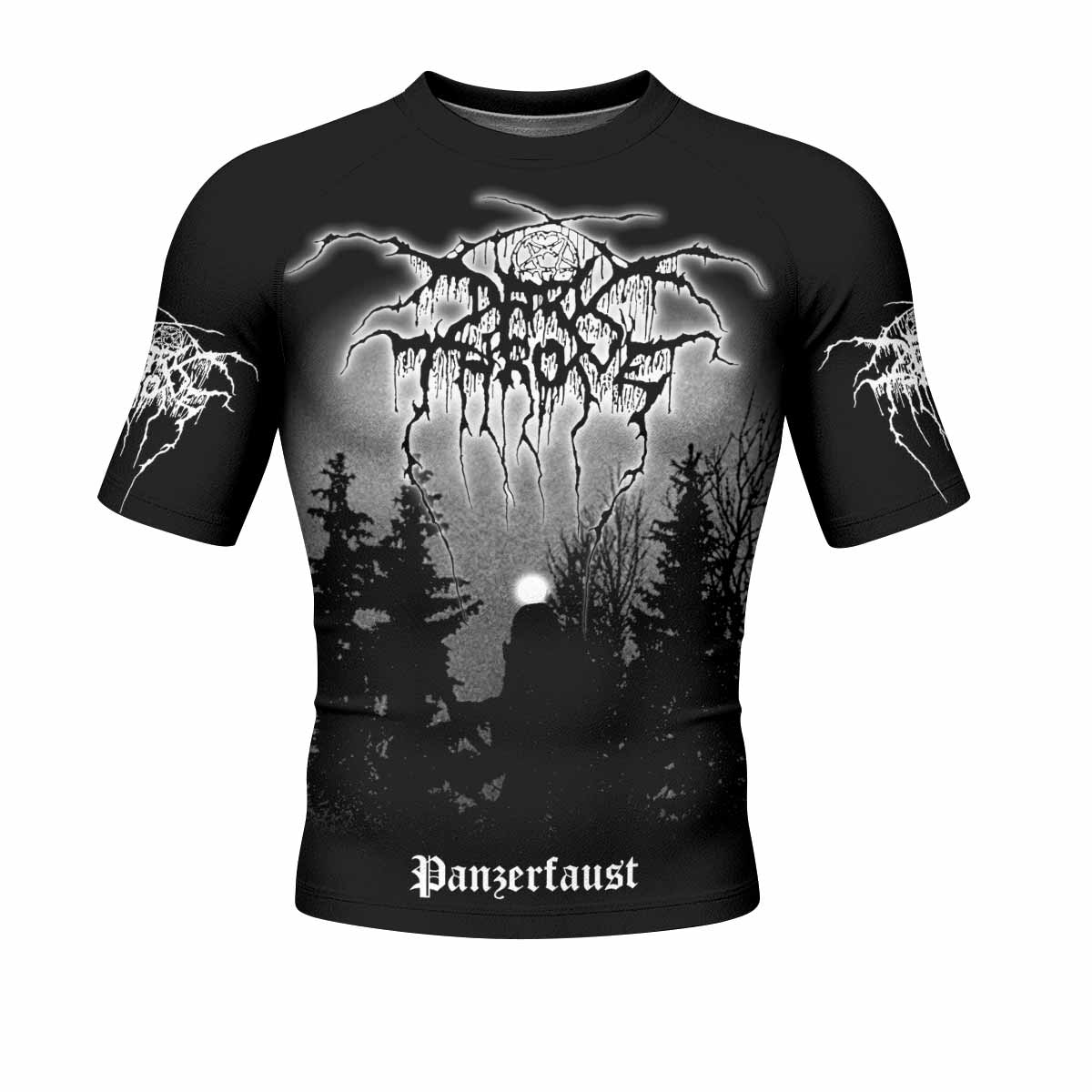 Darkthrone Panzerfaust Men's Rash Guard Short Sleeve - front view mockup