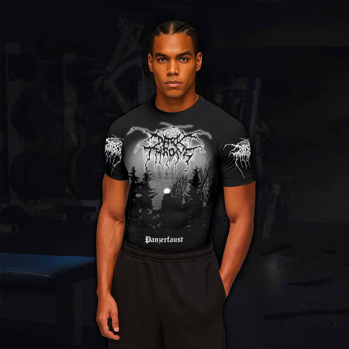 Darkthrone Panzerfaust Men's Rash Guard Short Sleeve - lifestyle view