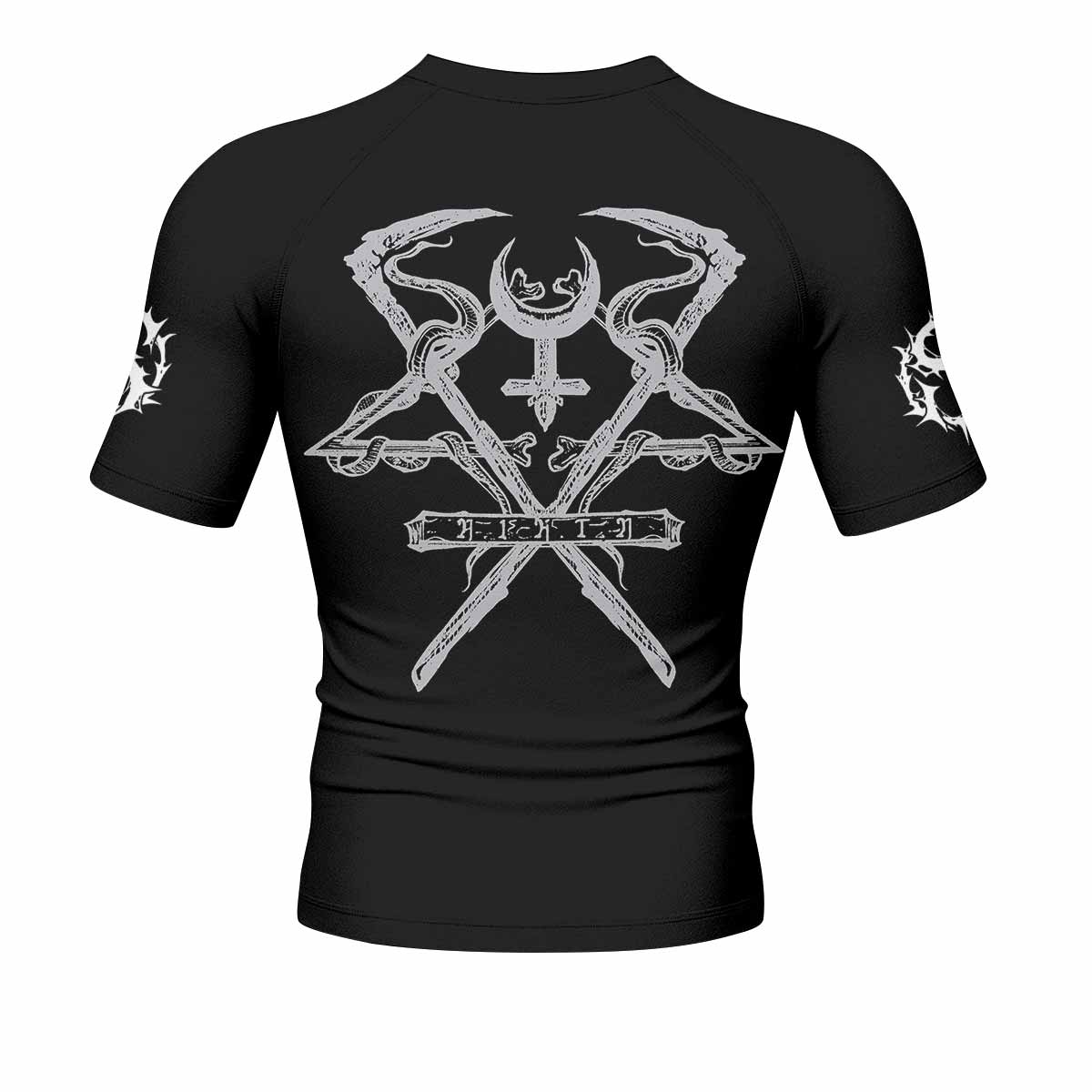 Lorna Shore And I Return To Nothingness Men's Rash Guard Short Sleeve - back view mockup