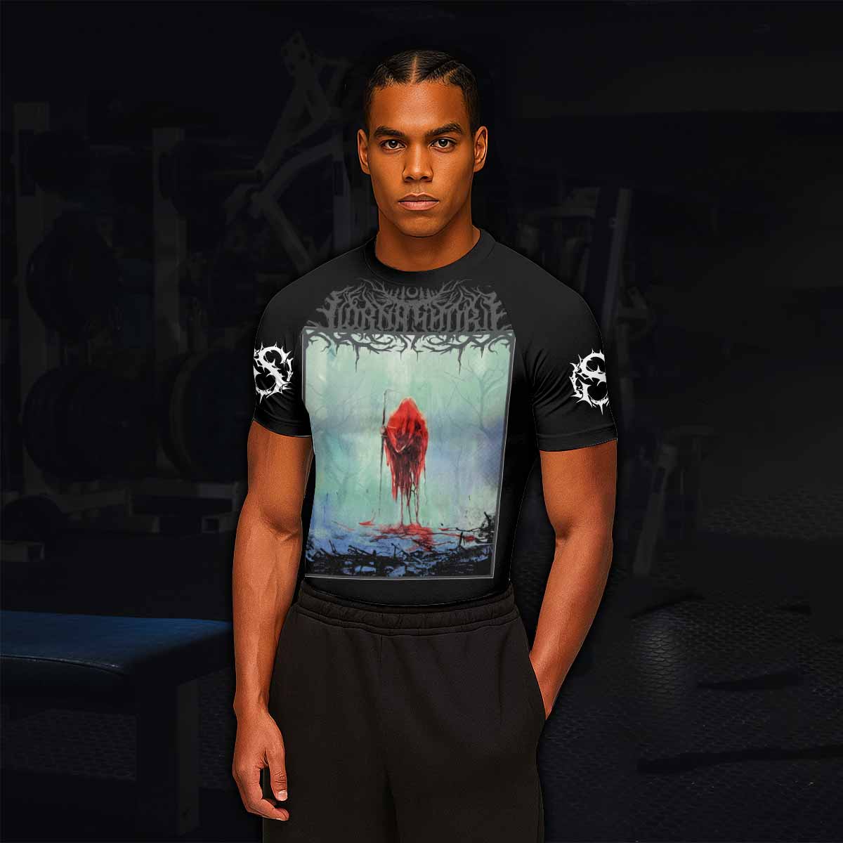 Lorna Shore And I Return To Nothingness Men's Rash Guard Short Sleeve - lifestyle view