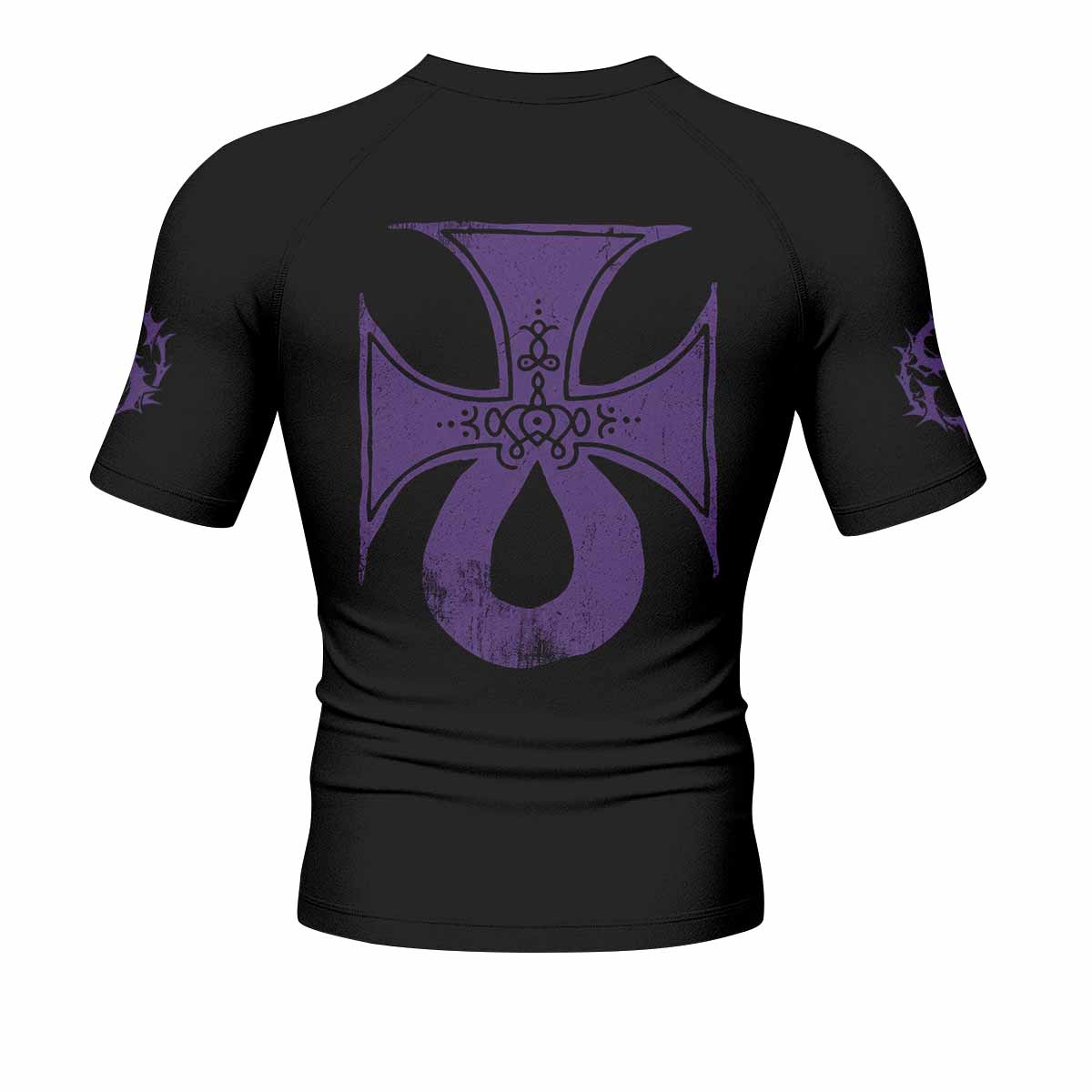 Electric Wizard Let Us Prey Men's Rash Guard Short Sleeve - back view mockup