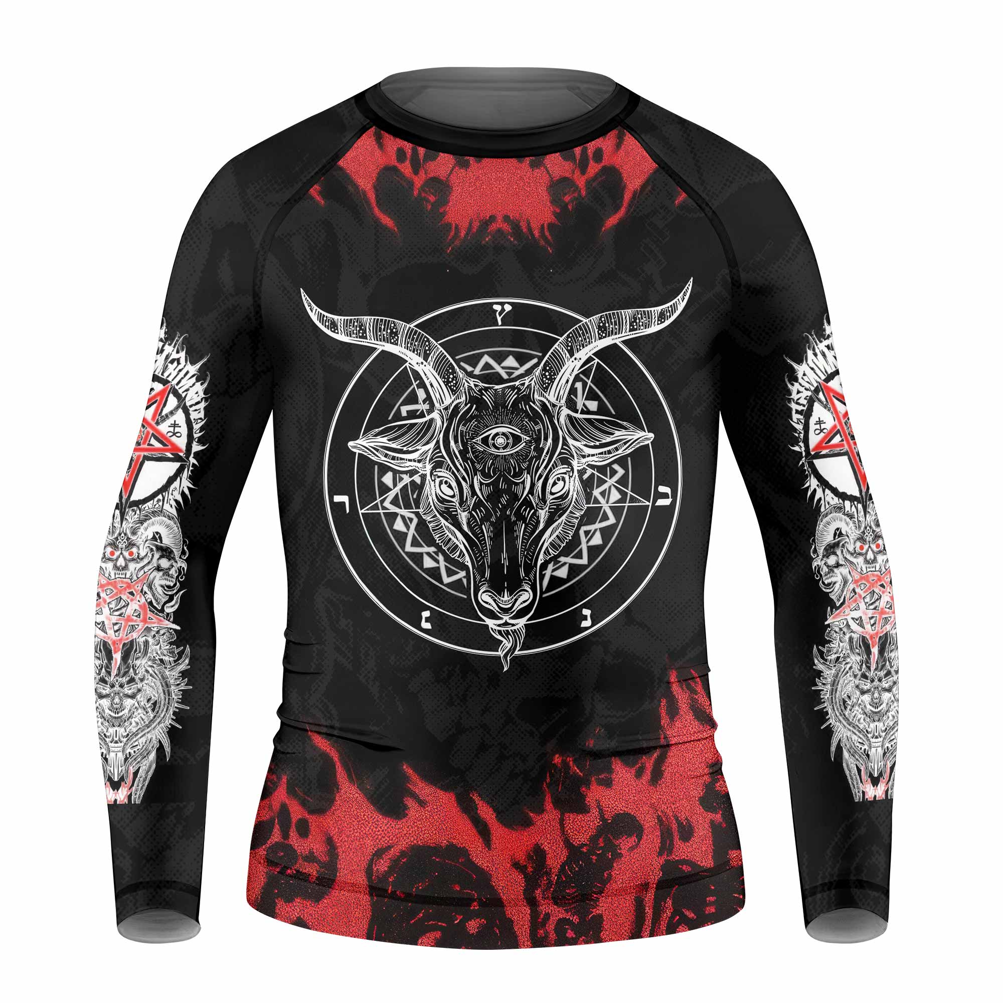 Baphomet Seal Kids Rash Guard