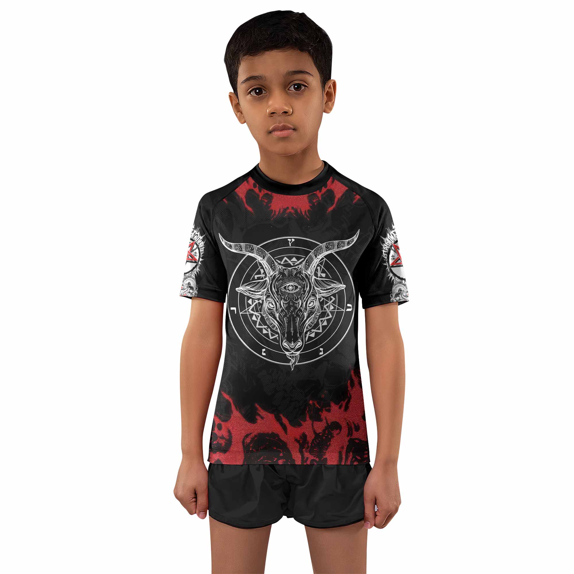 Baphomet Seal Kids Rash Guard
