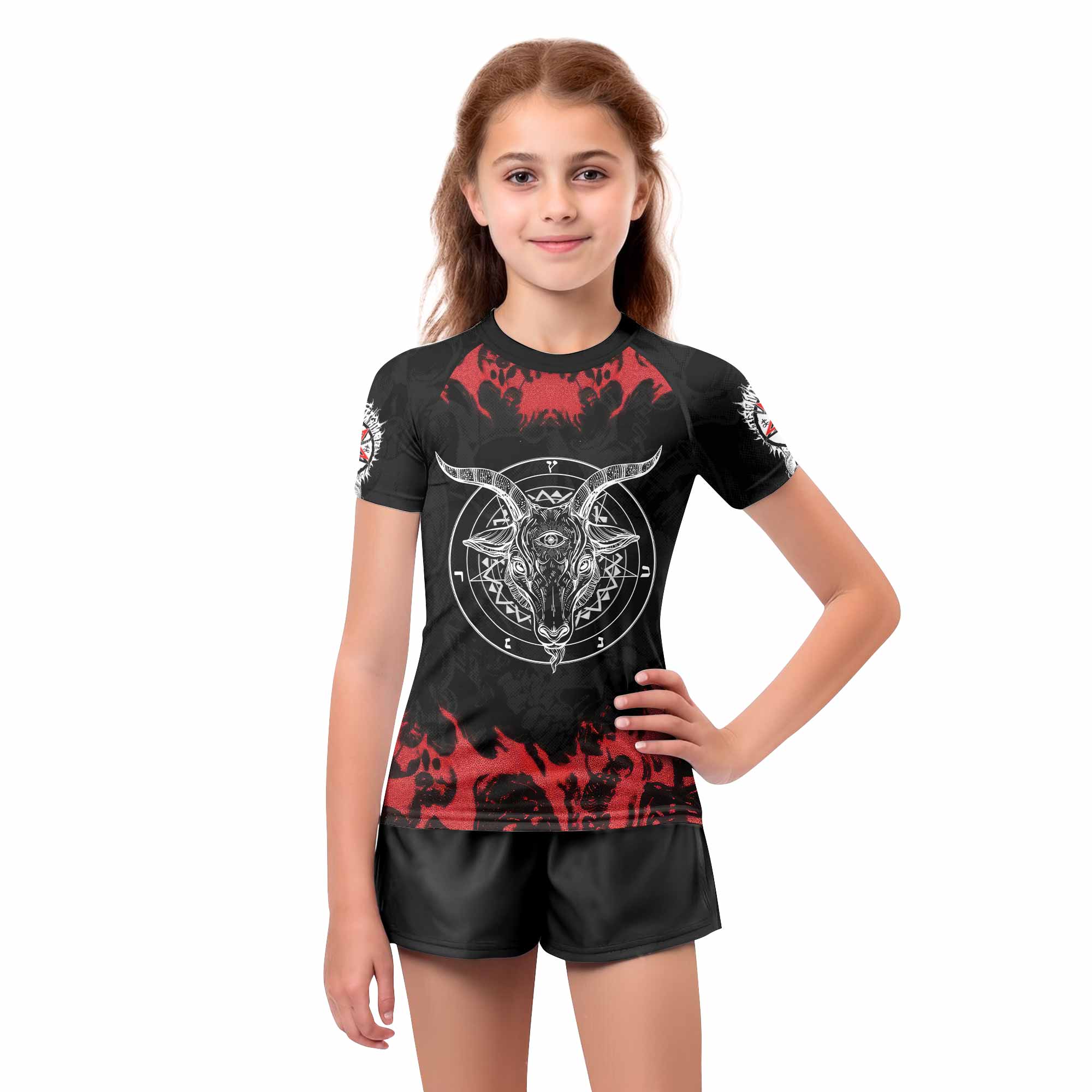 Baphomet Seal Kids Rash Guard