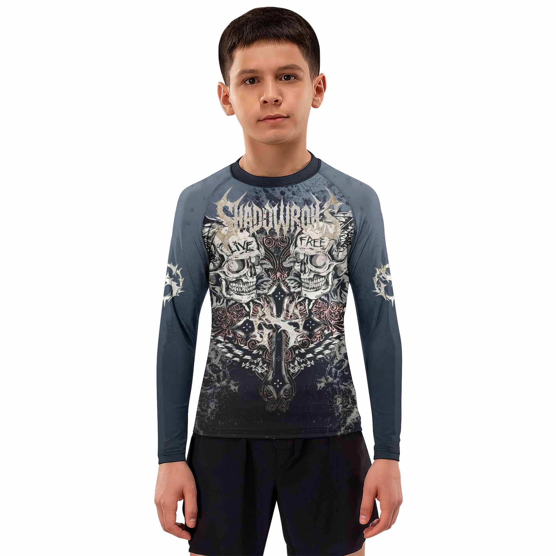 Live Free Warrior Kids Rash Guard