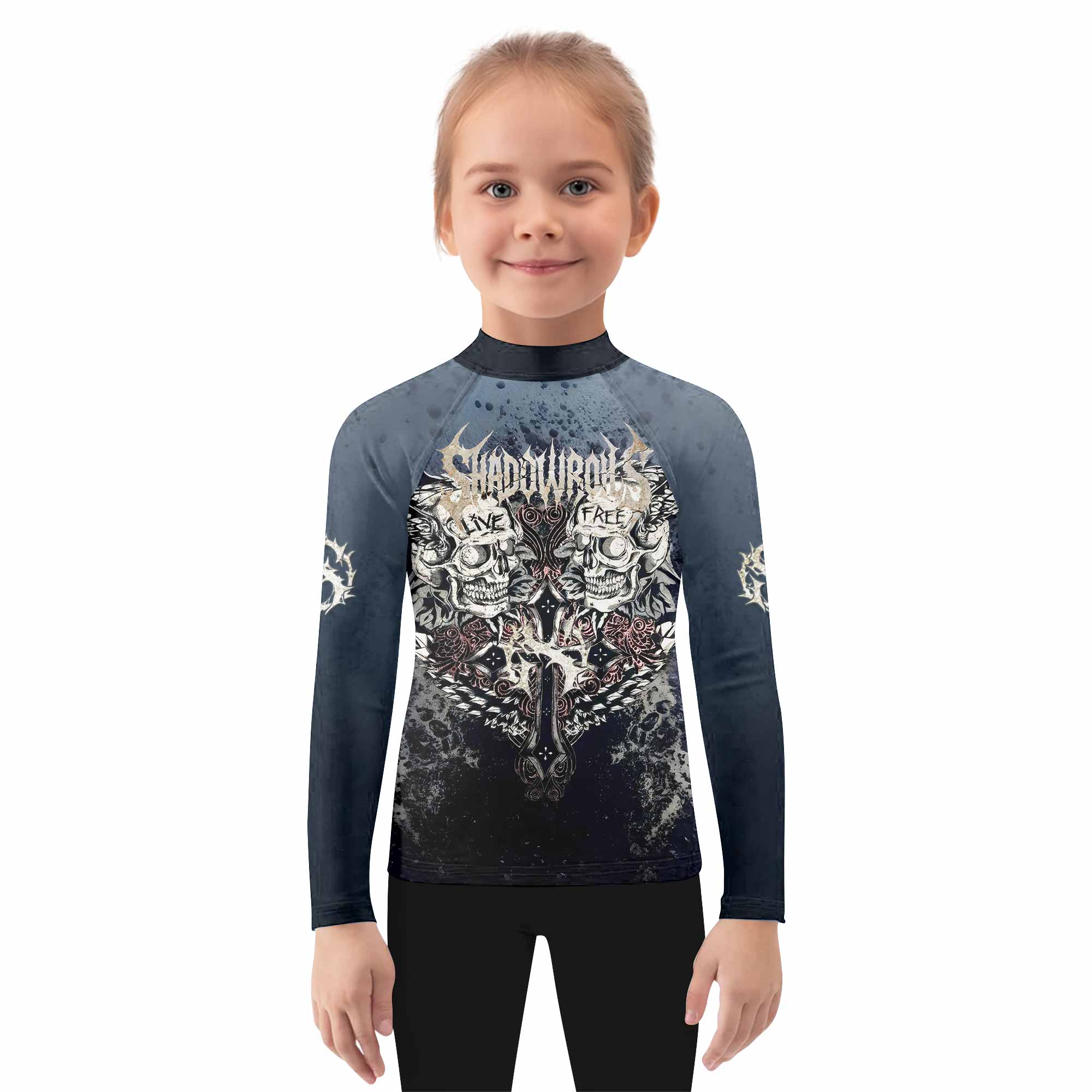 Live Free Warrior Kids Rash Guard