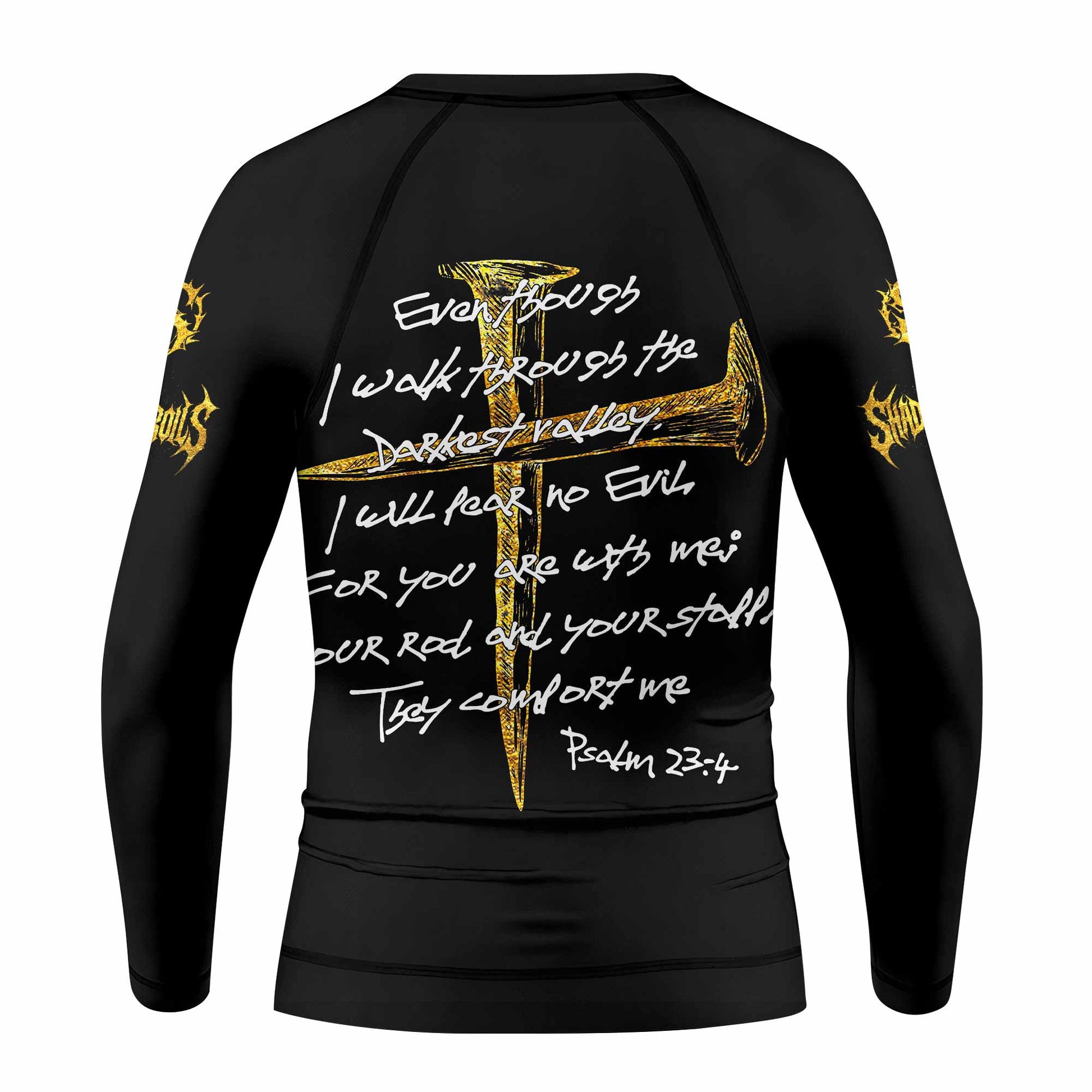 Psalm 23:4 No Evil Shall I Fear Kids Rash Guard