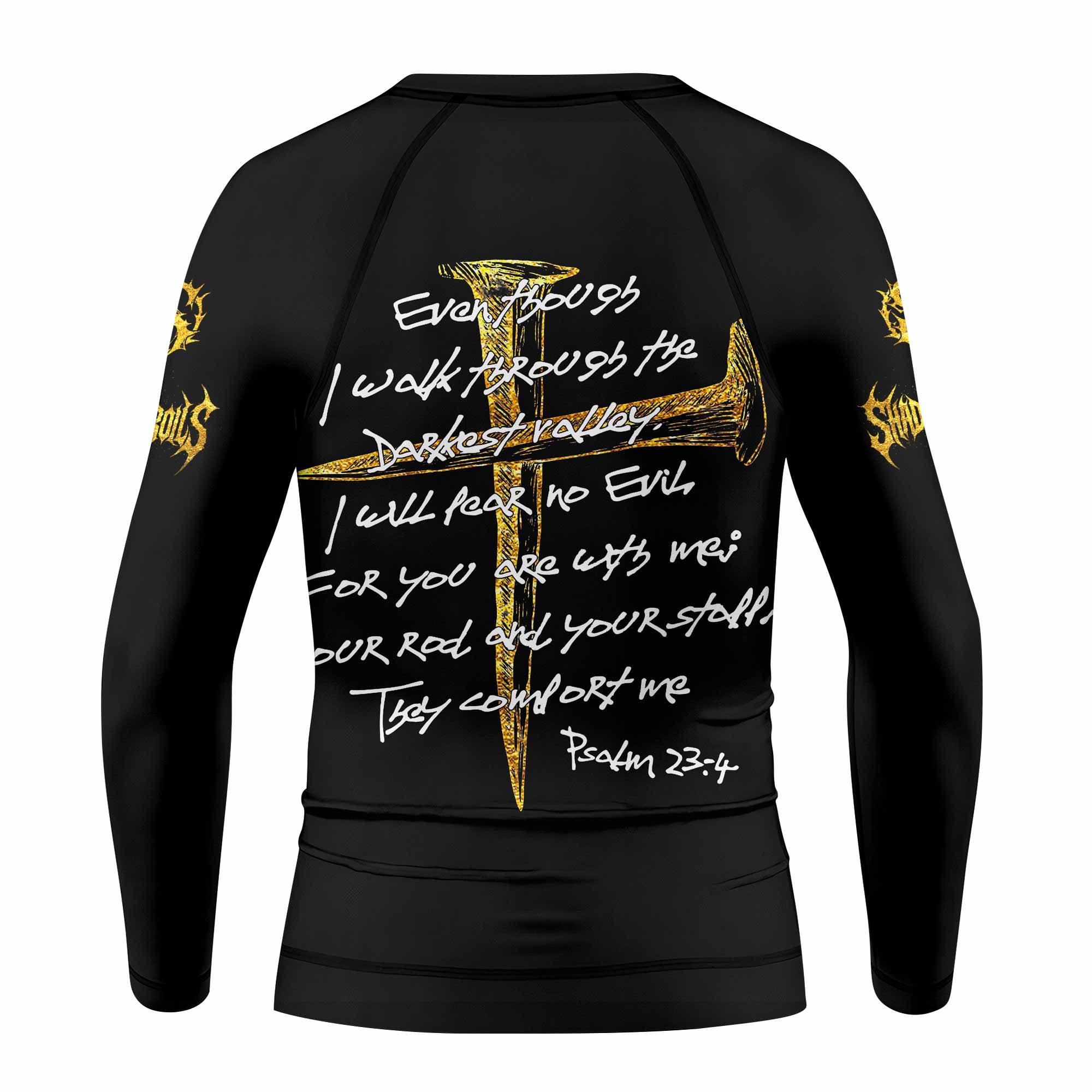 Psalm 23:4 No Evil Shall I Fear Kids Rash Guard