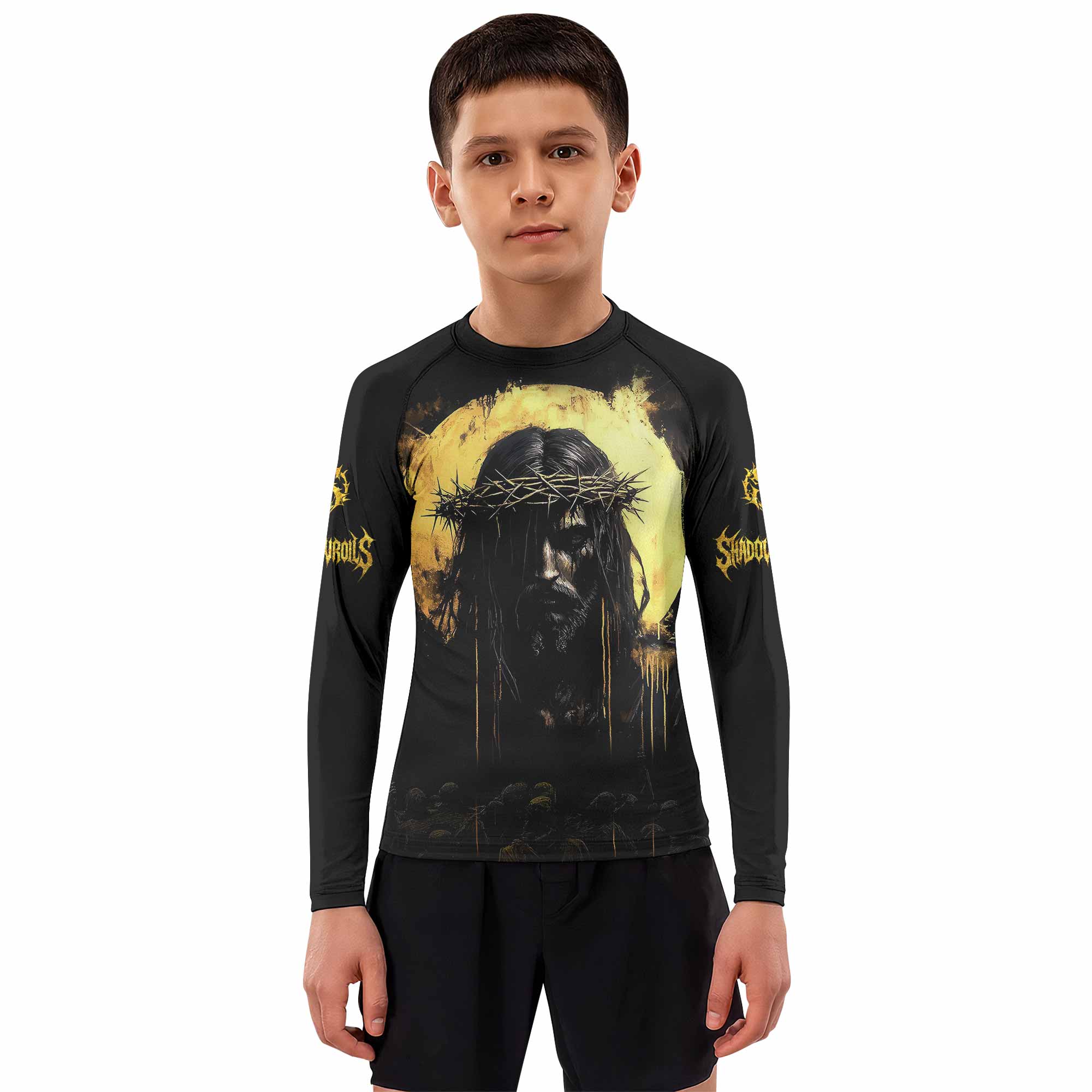 Psalm 23:4 No Evil Shall I Fear Kids Rash Guard
