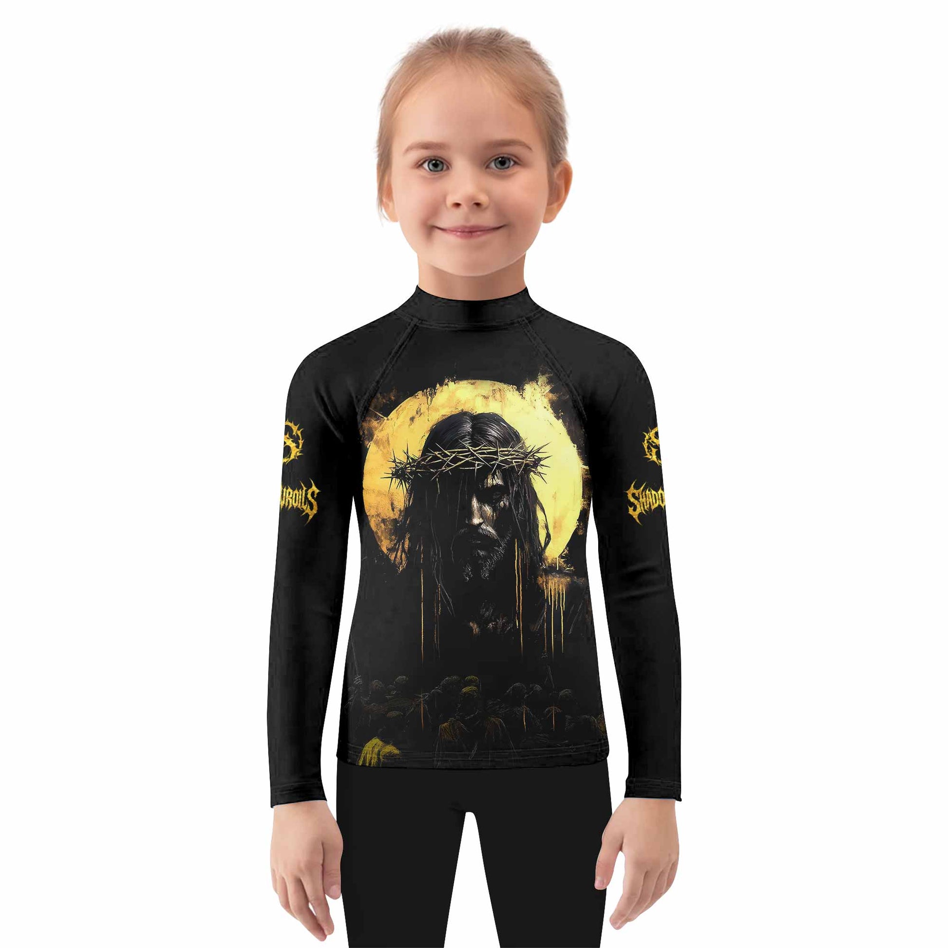 Psalm 23:4 No Evil Shall I Fear Kids Rash Guard