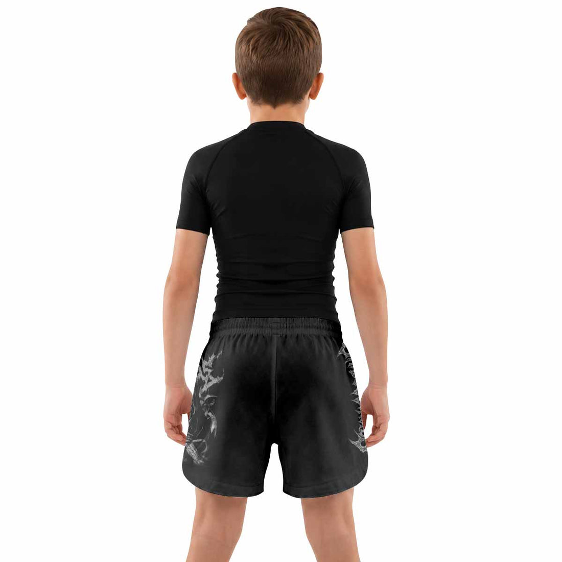 Against All Gods Kids Grappling Shorts - lifestyle