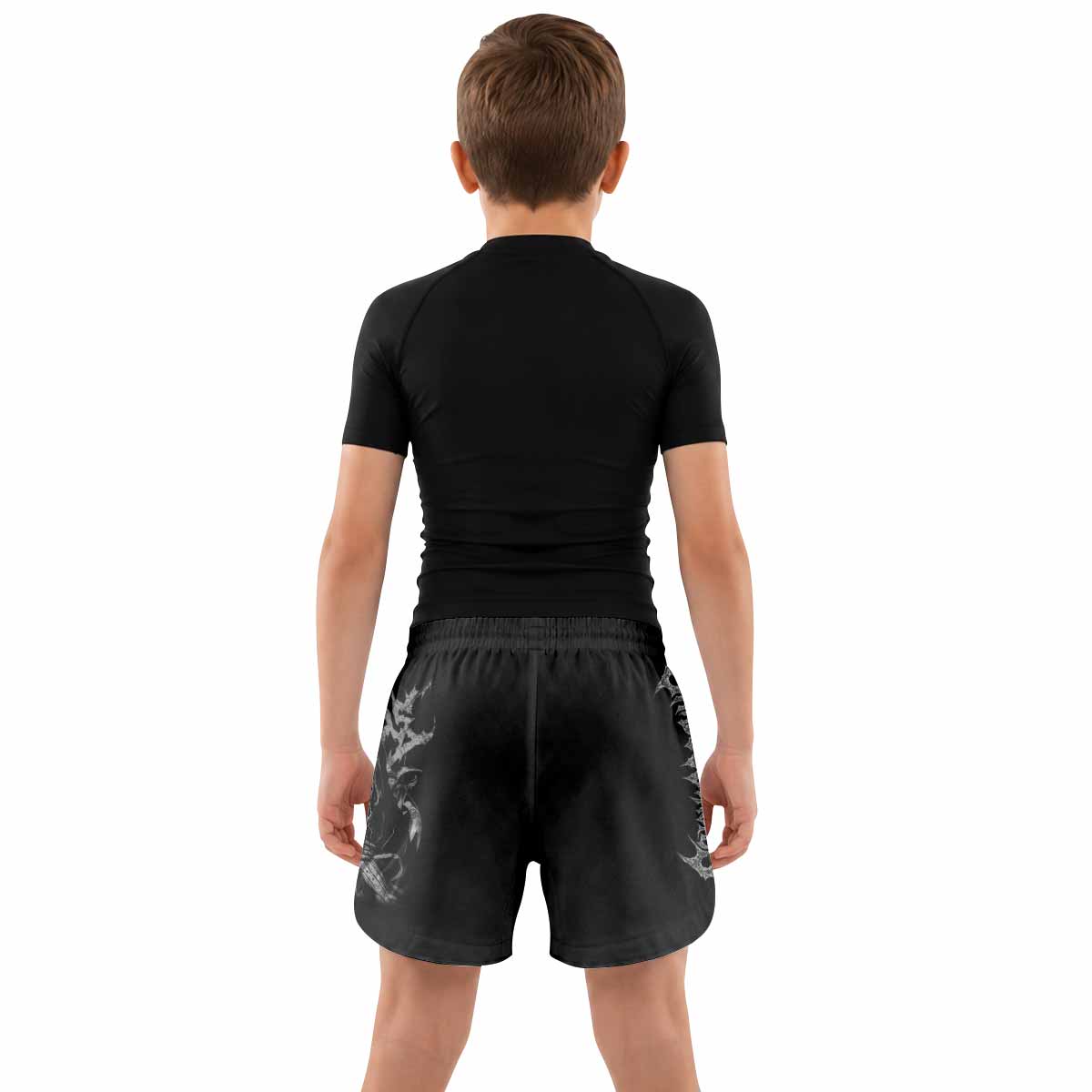 Against All Gods Kids Grappling Shorts - lifestyle