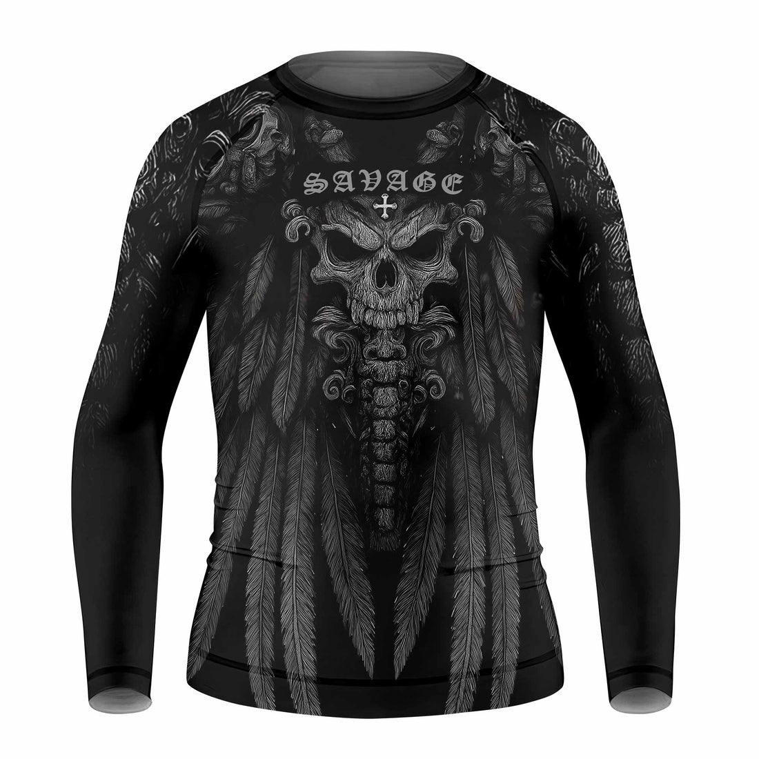 Savage Winged Skull Kids Rash Guard