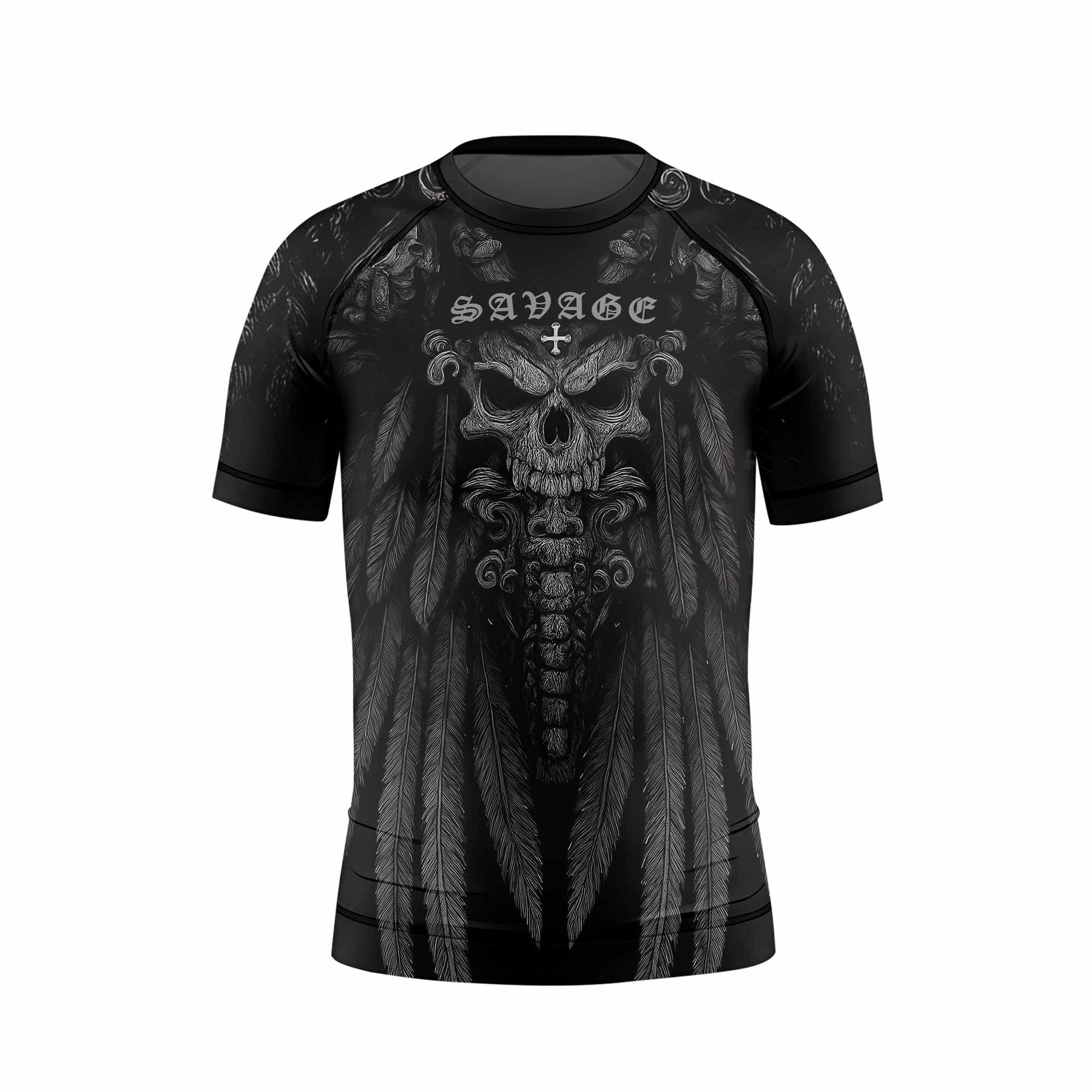 Savage Winged Skull Kids Rash Guard