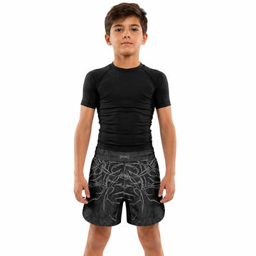 Throne of Thorns Kids Grappling Shorts - lifestyle