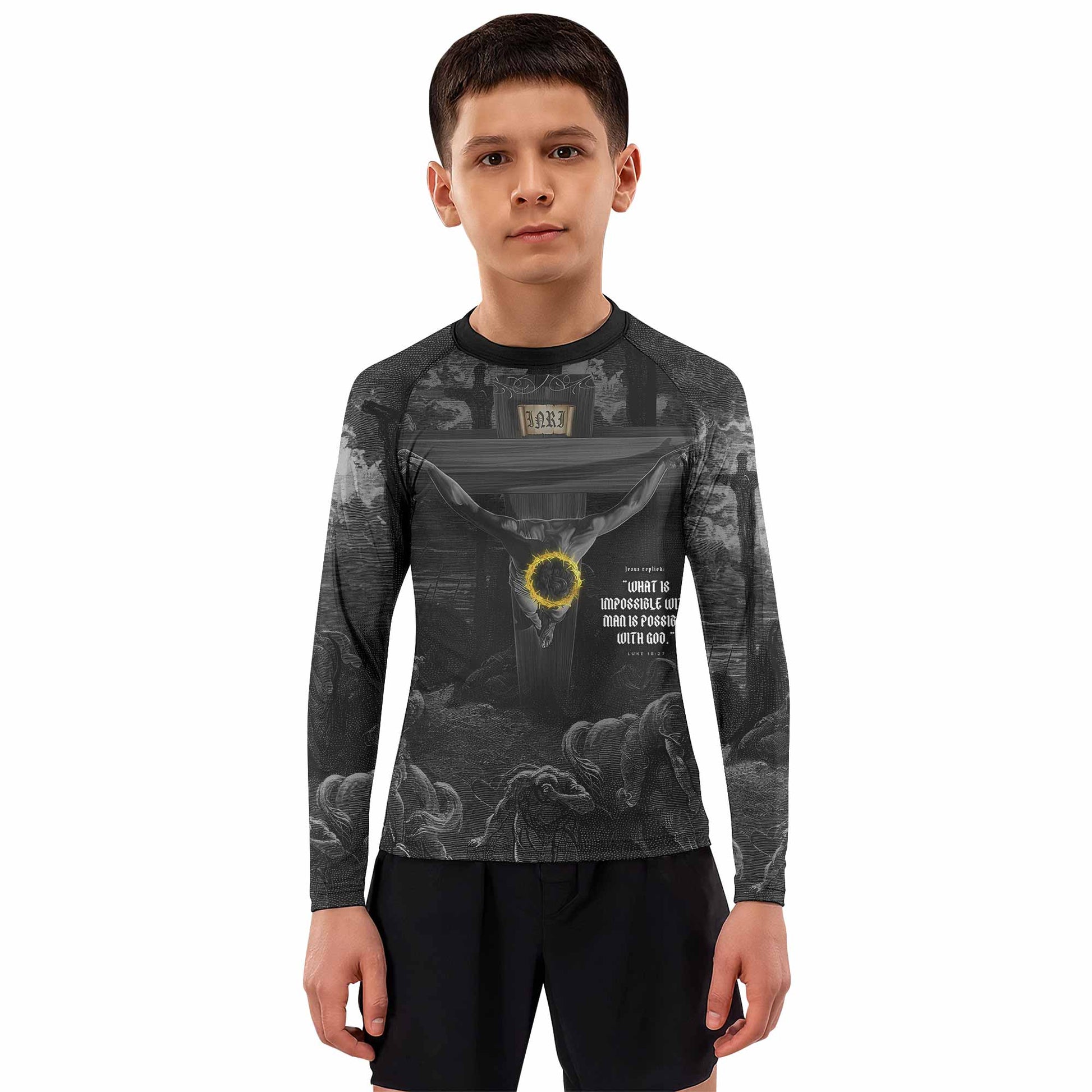 Crucified Grace Kids Rash Guard