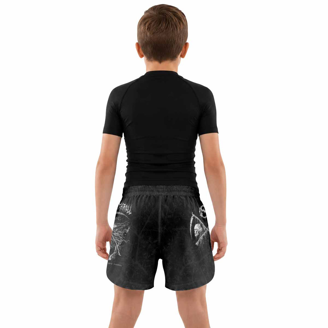 March Into Turmoil Kids Grappling Shorts - lifestyle