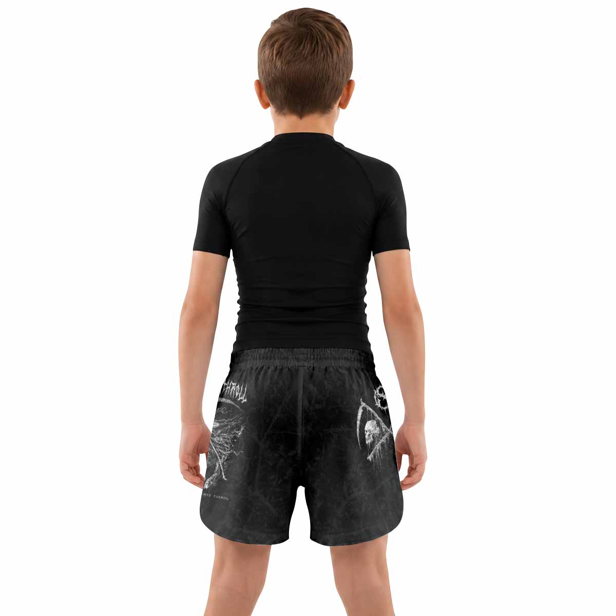 March Into Turmoil Kids Grappling Shorts - lifestyle