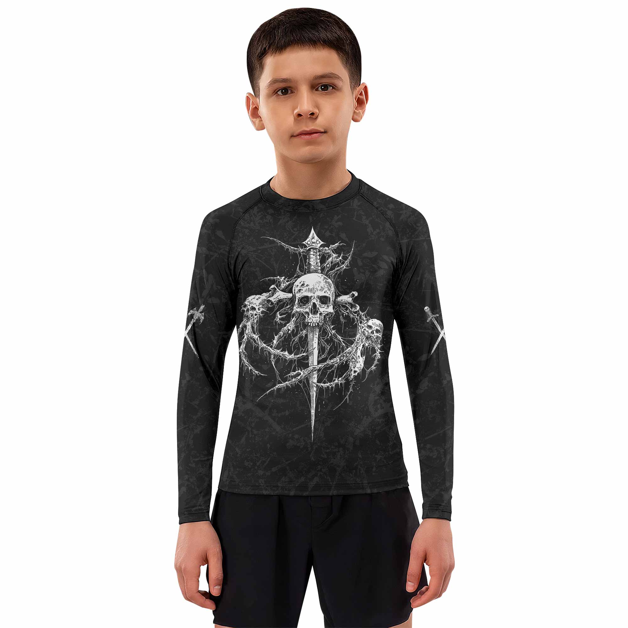 Throne Pierced Kids Rash Guard