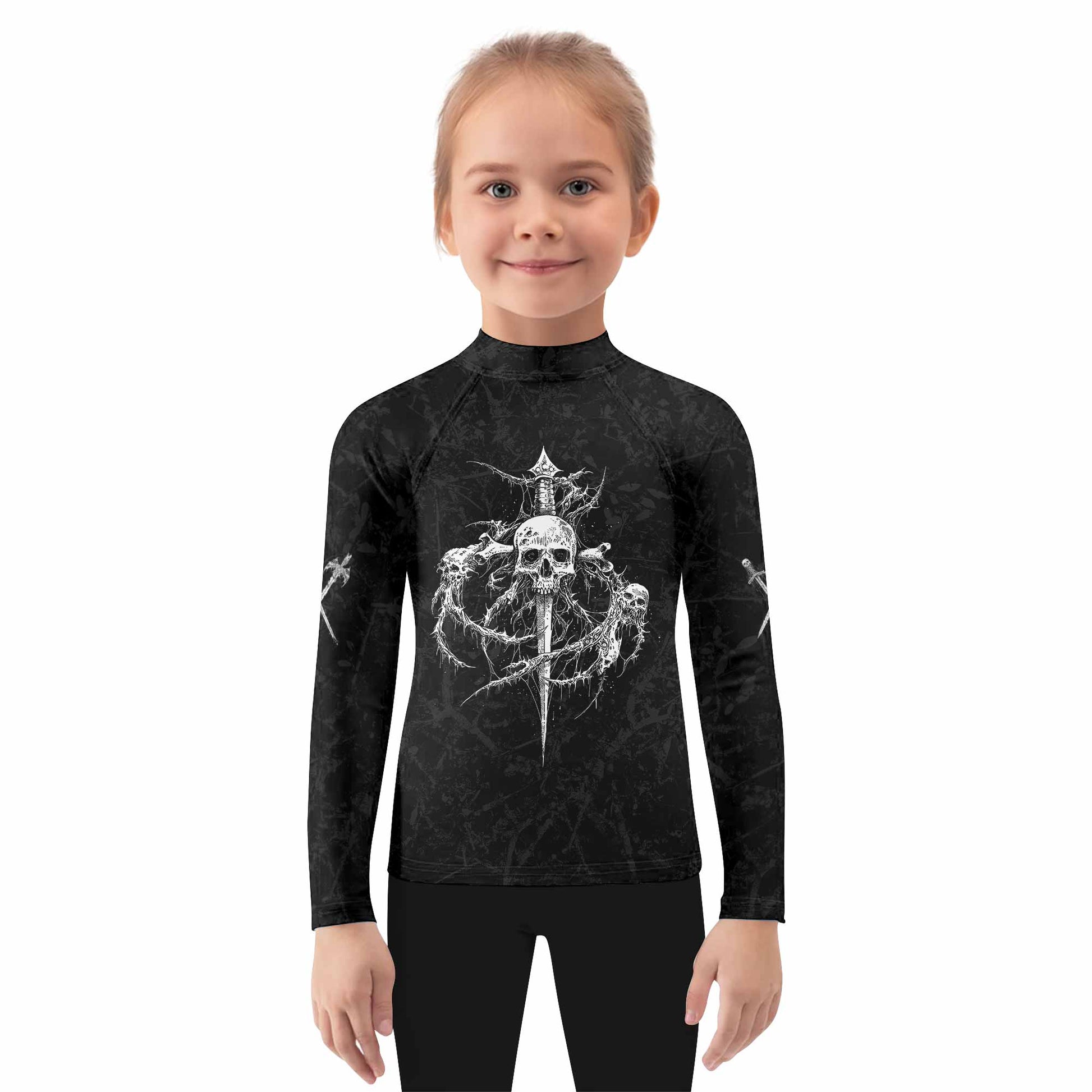 Throne Pierced Kids Rash Guard