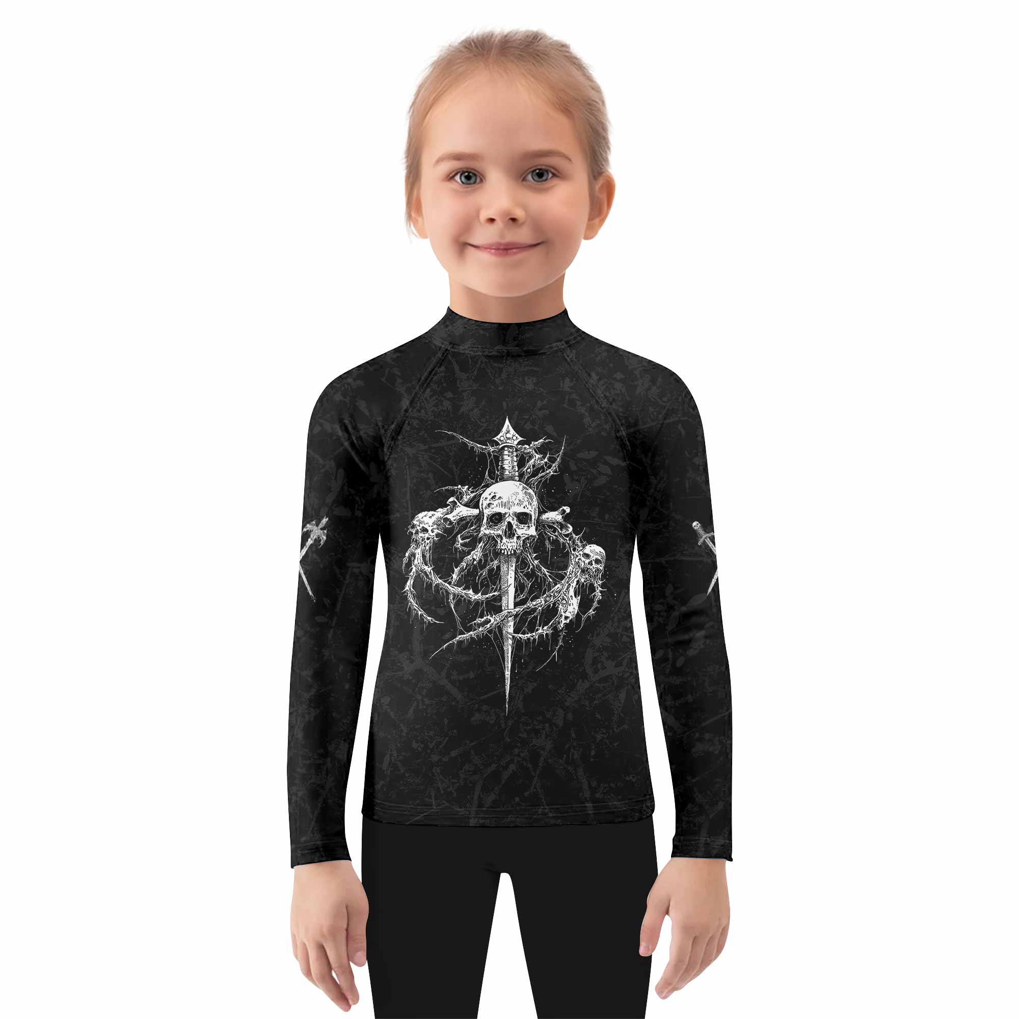 Throne Pierced Kids Rash Guard