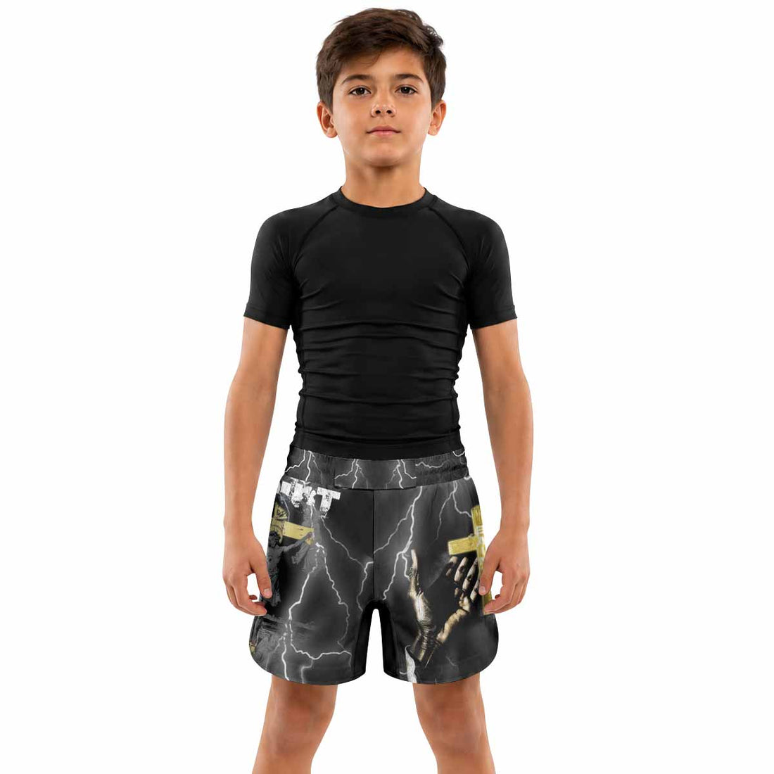 Crucified Saint Kids Grappling Shorts - lifestyle