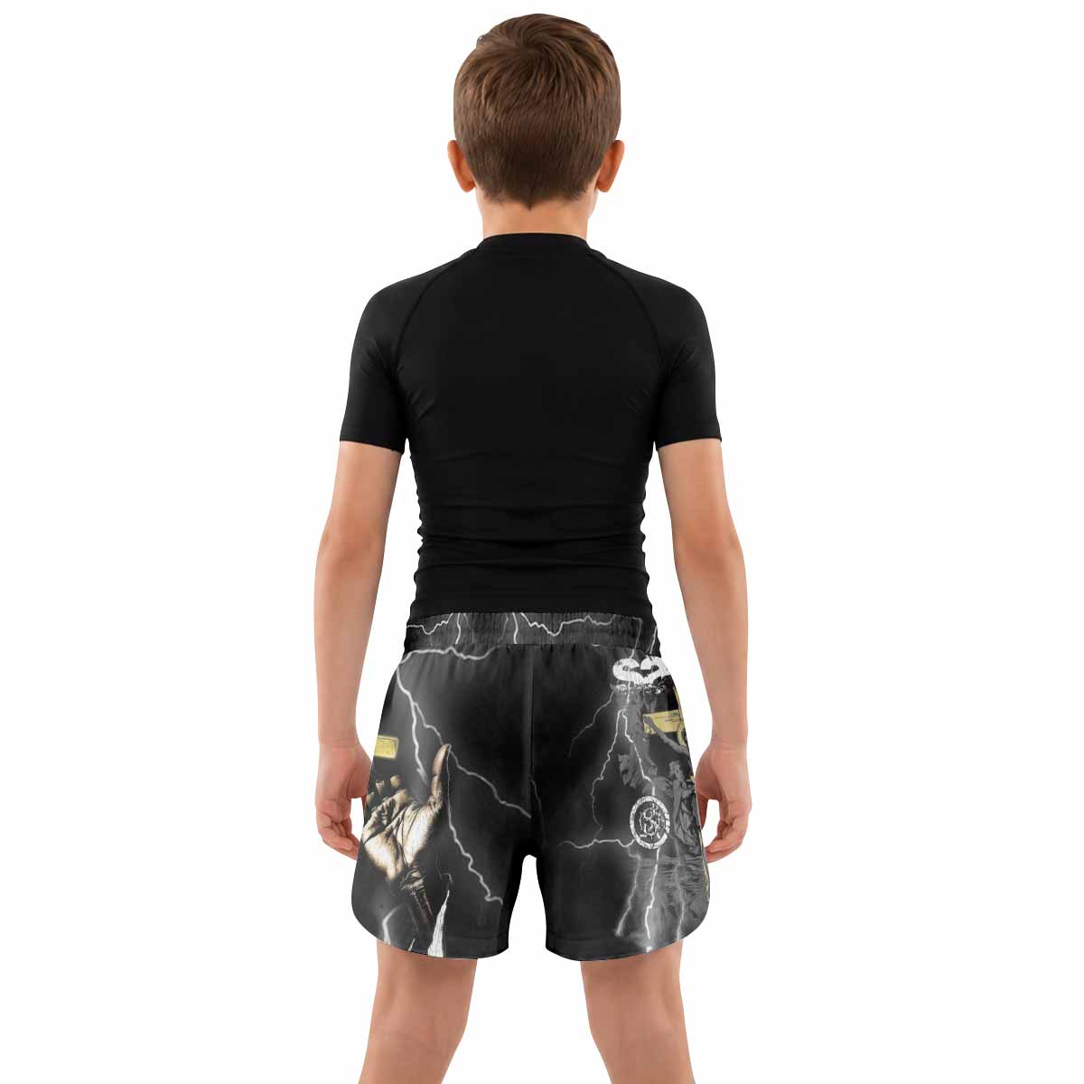 Crucified Saint Kids Grappling Shorts - lifestyle
