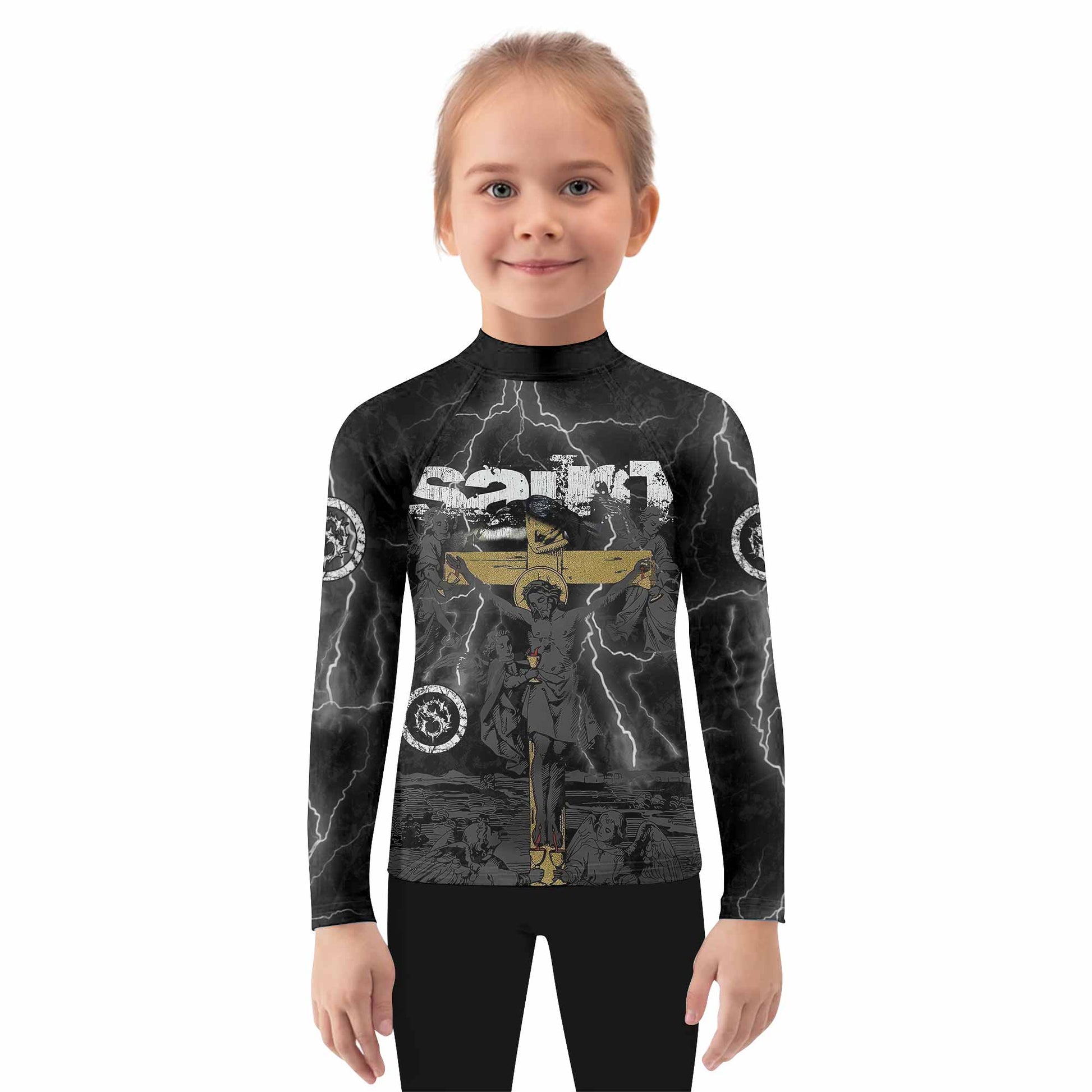 Crucified Saint Kids Rash Guard
