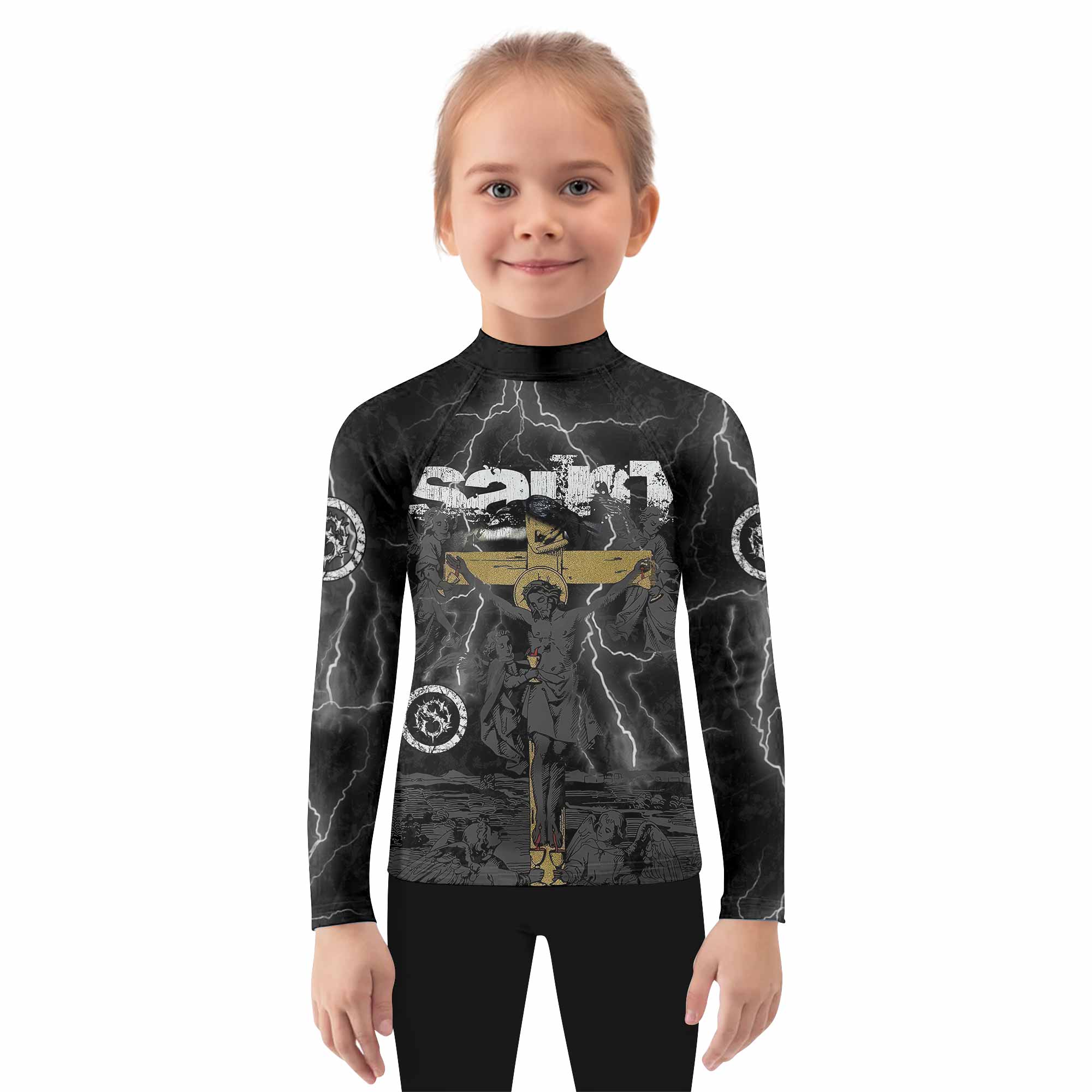 Crucified Saint Kids Rash Guard
