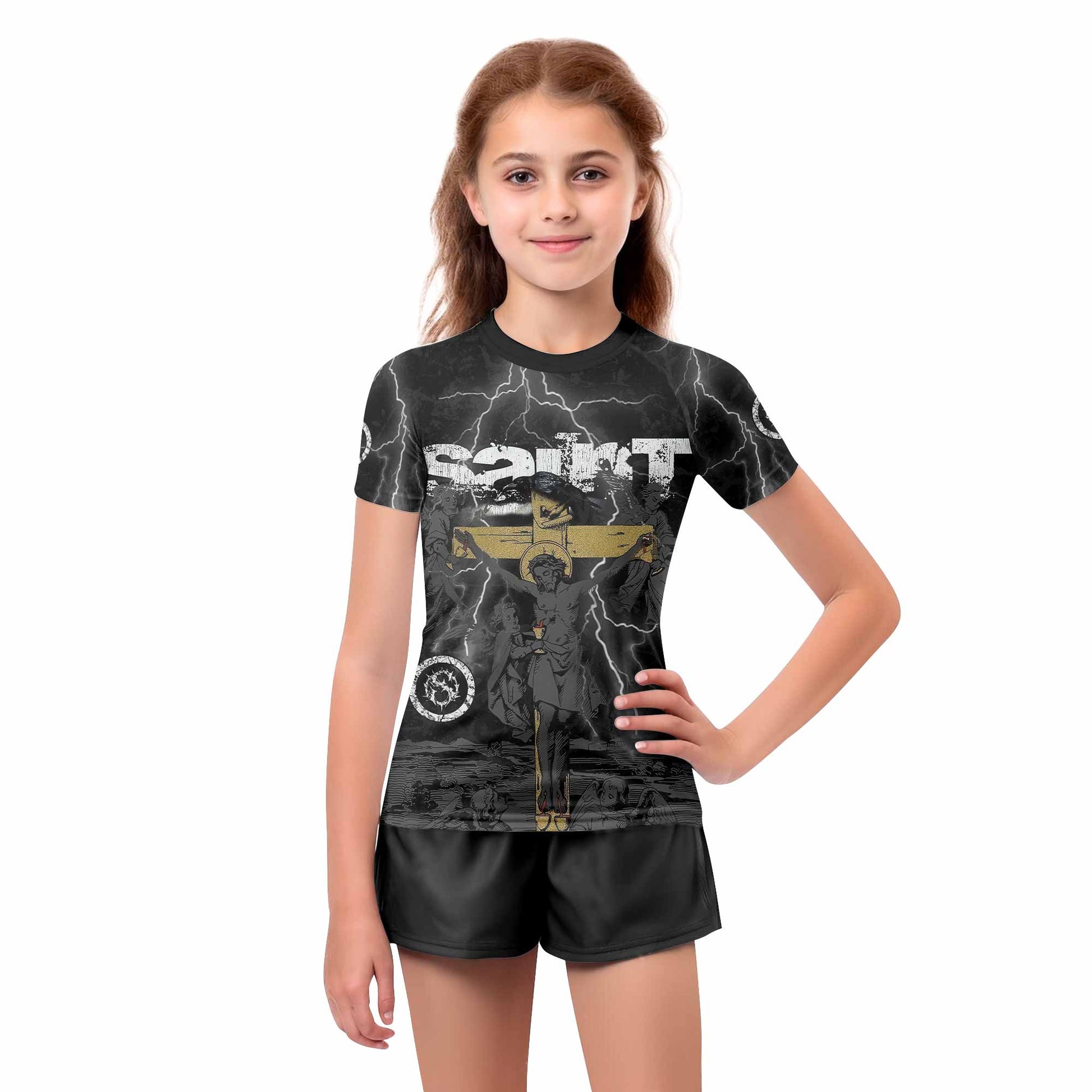 Crucified Saint Kids Rash Guard