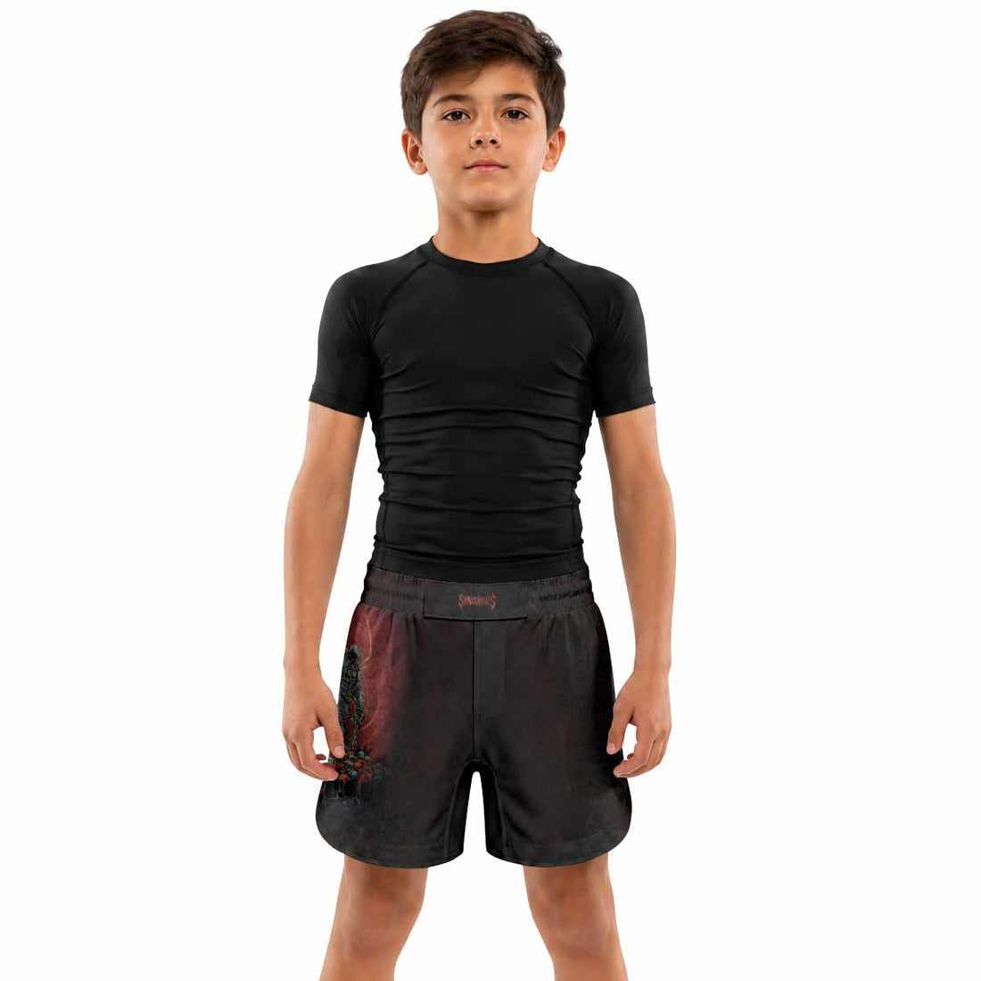 Disturbed Dominion Kids Grappling Shorts - lifestyle