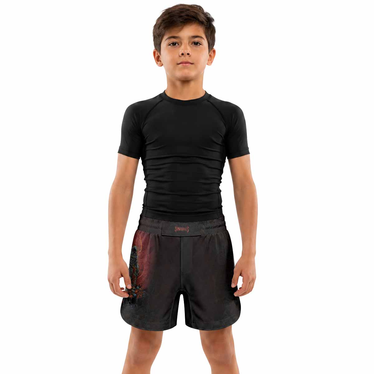 Disturbed Dominion Kids Grappling Shorts - lifestyle