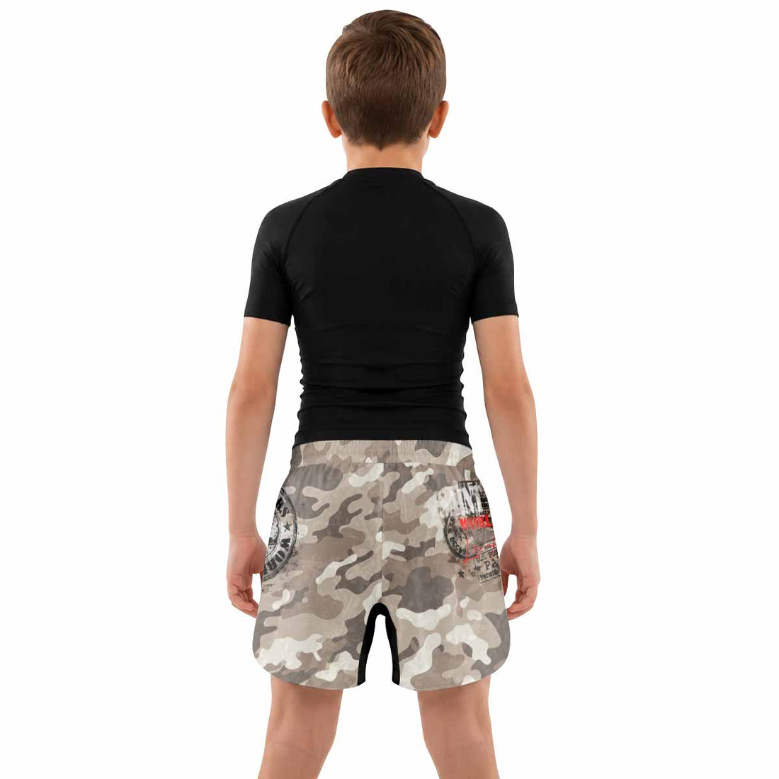 Saint Tears Camo Kids Grappling Shorts - lifestyle