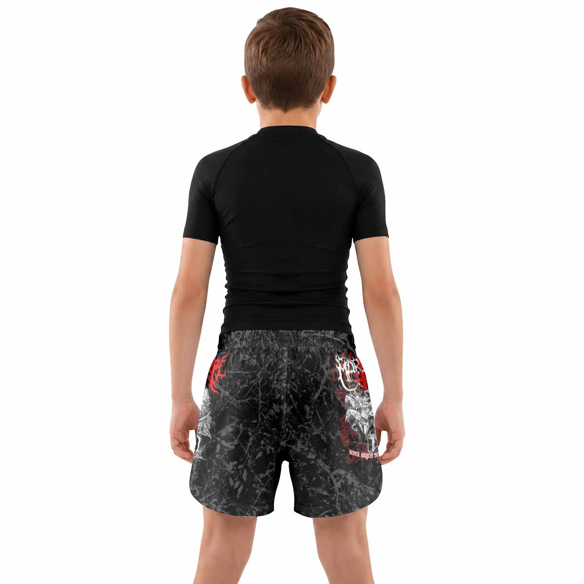 Trumpets of the End Kids Grappling Shorts - lifestyle