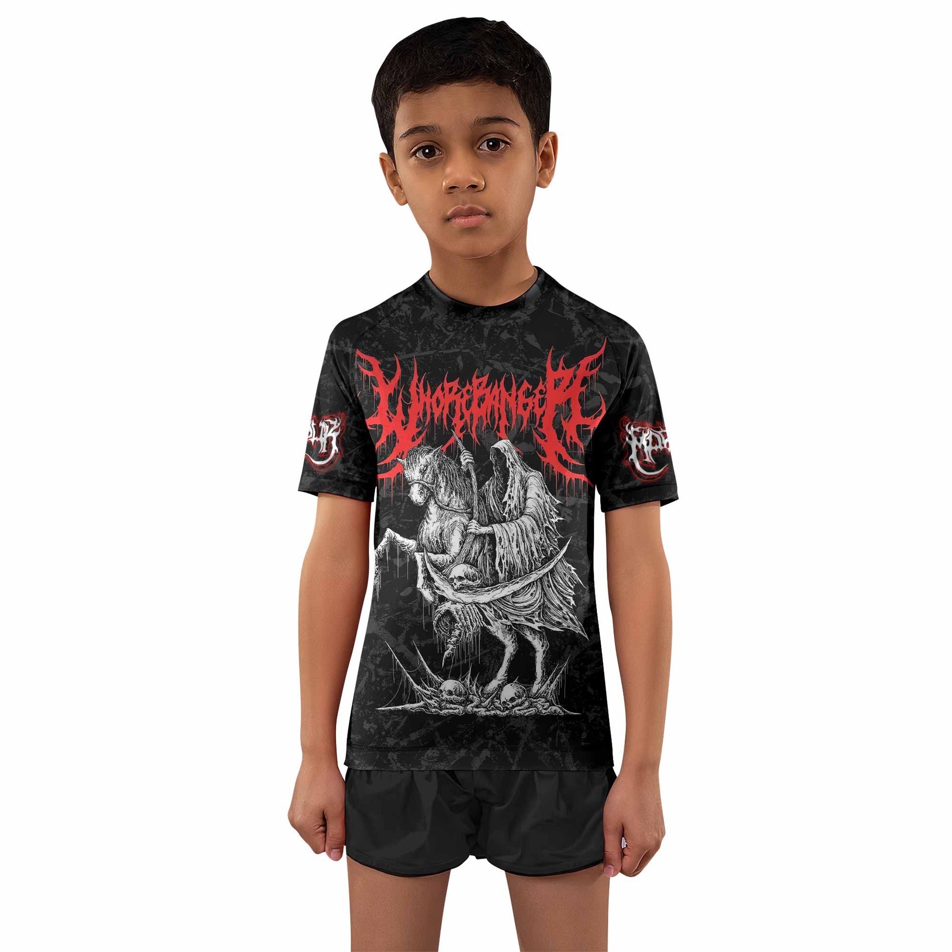 Trumpets of the End Kids Rash Guard