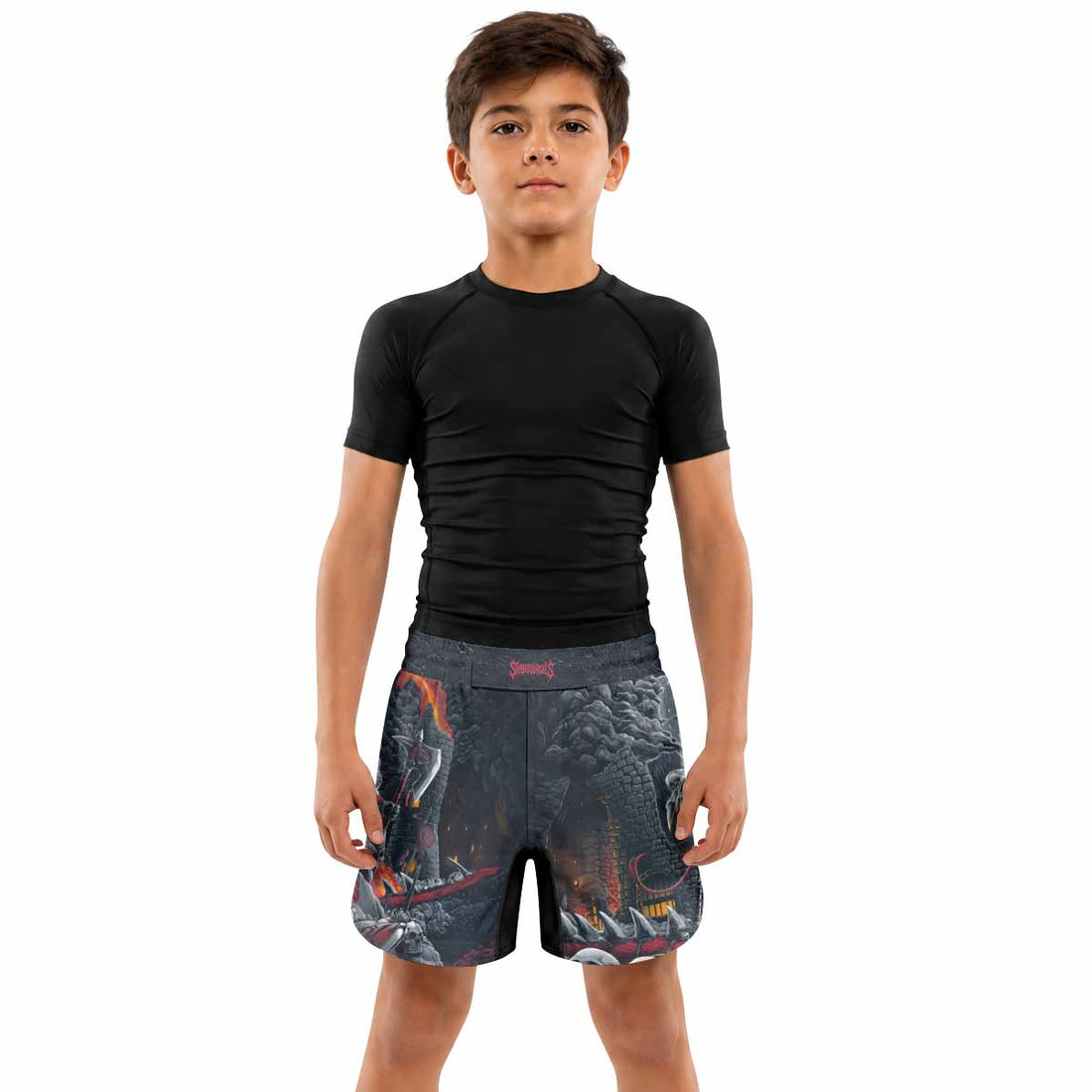 Wrath of the Undying Kids Grappling Shorts - lifestyle