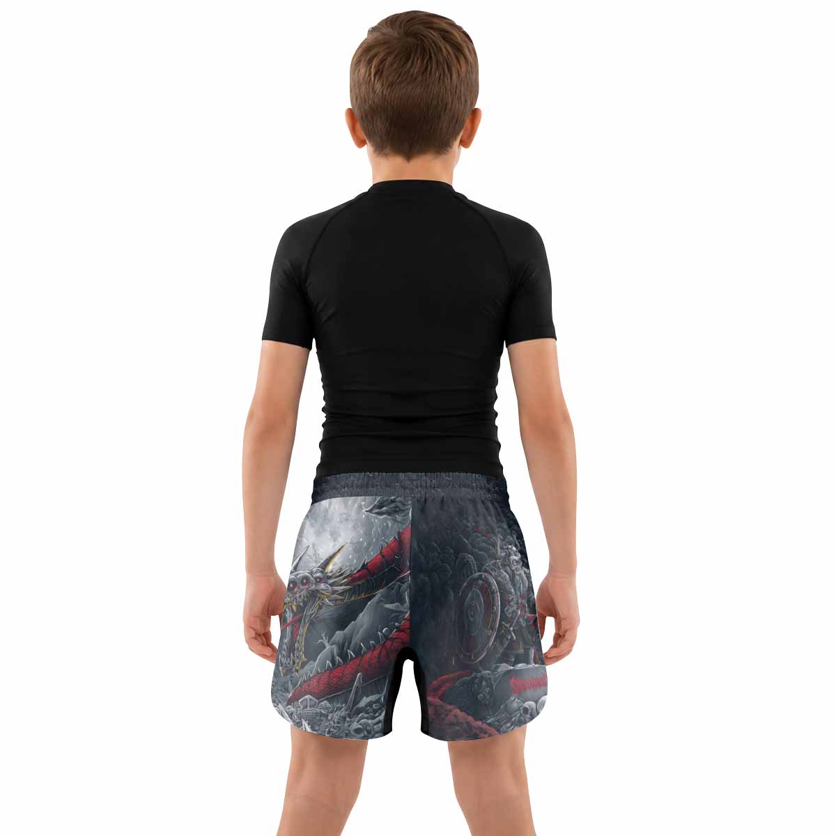 Wrath of the Undying Kids Grappling Shorts - lifestyle