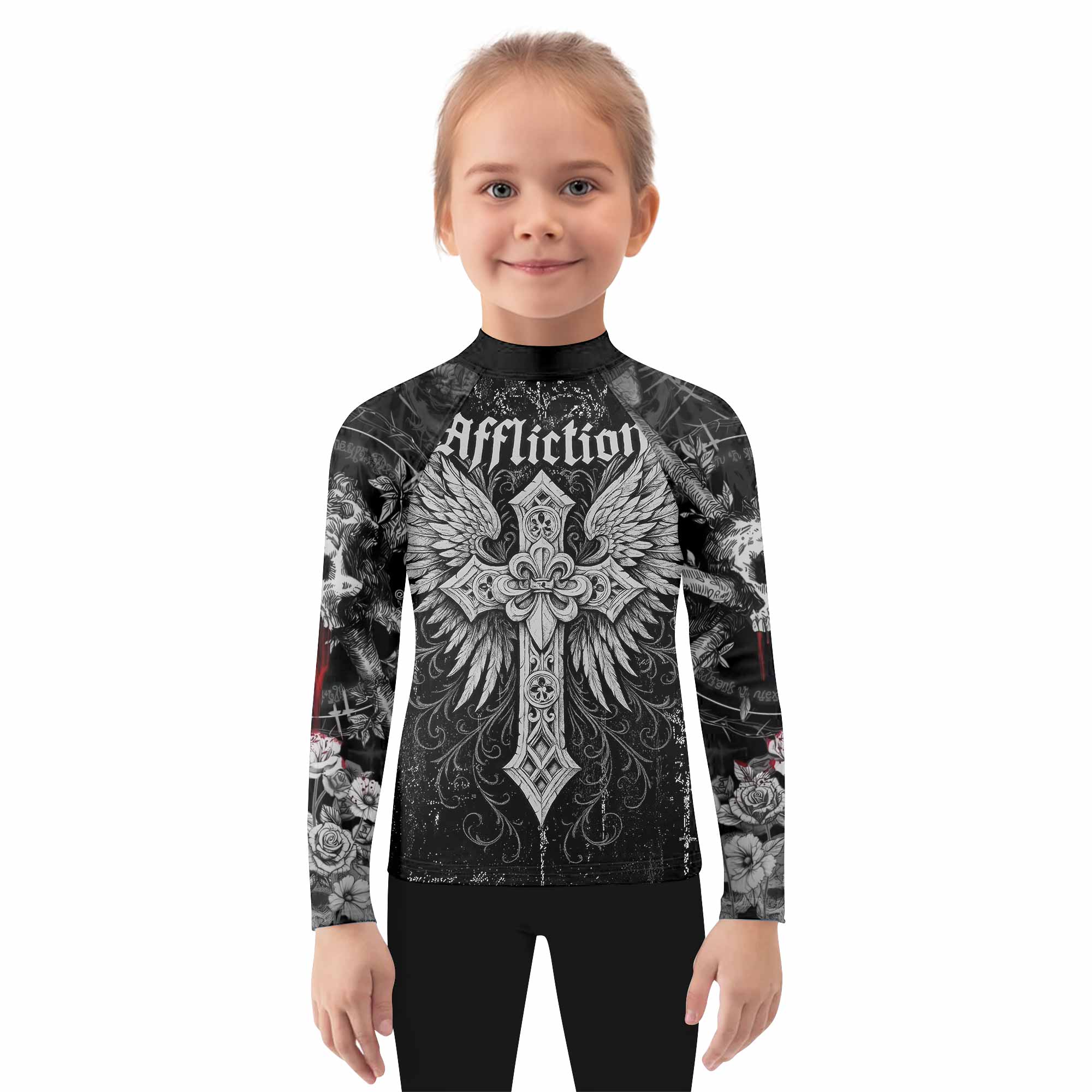Angel of Death Kids Rash Guard
