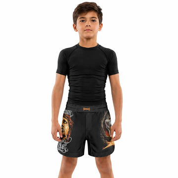 Faith Over Fear Kids Grappling Shorts - lifestyle