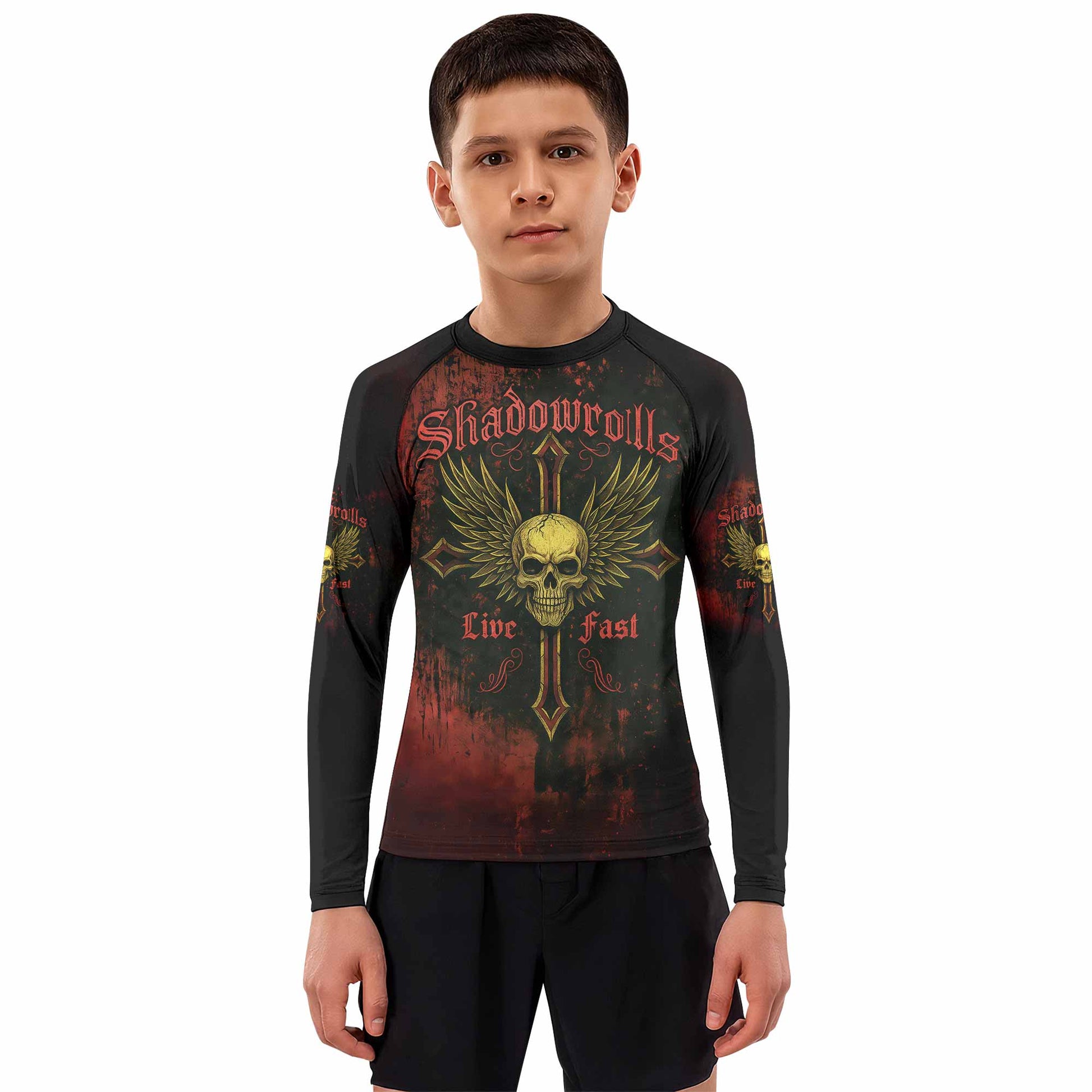 Burning Cross Rebellion Kids Rash Guard