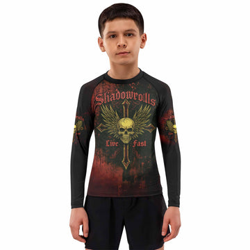 Burning Cross Rebellion Kids Rash Guard