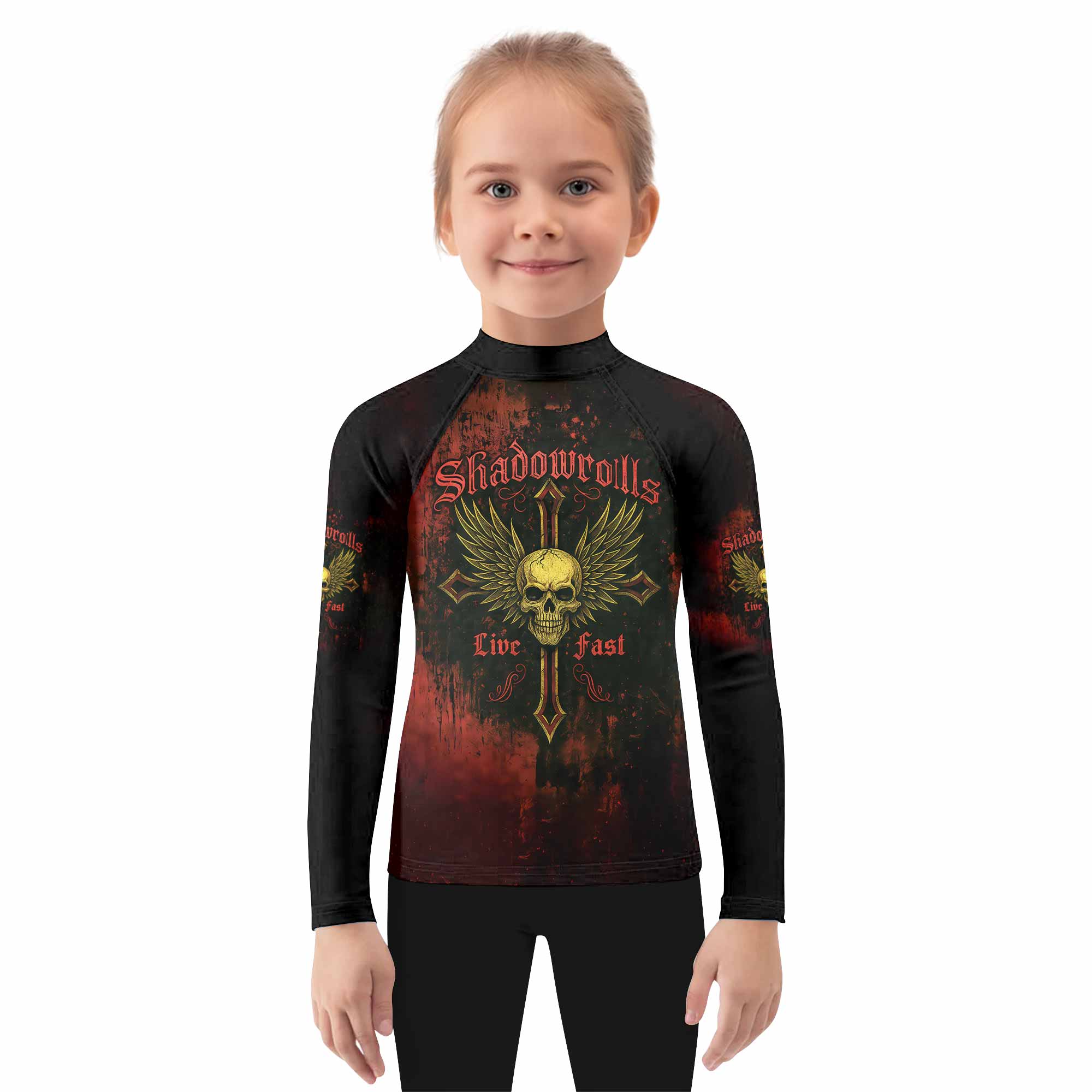 Burning Cross Rebellion Kids Rash Guard