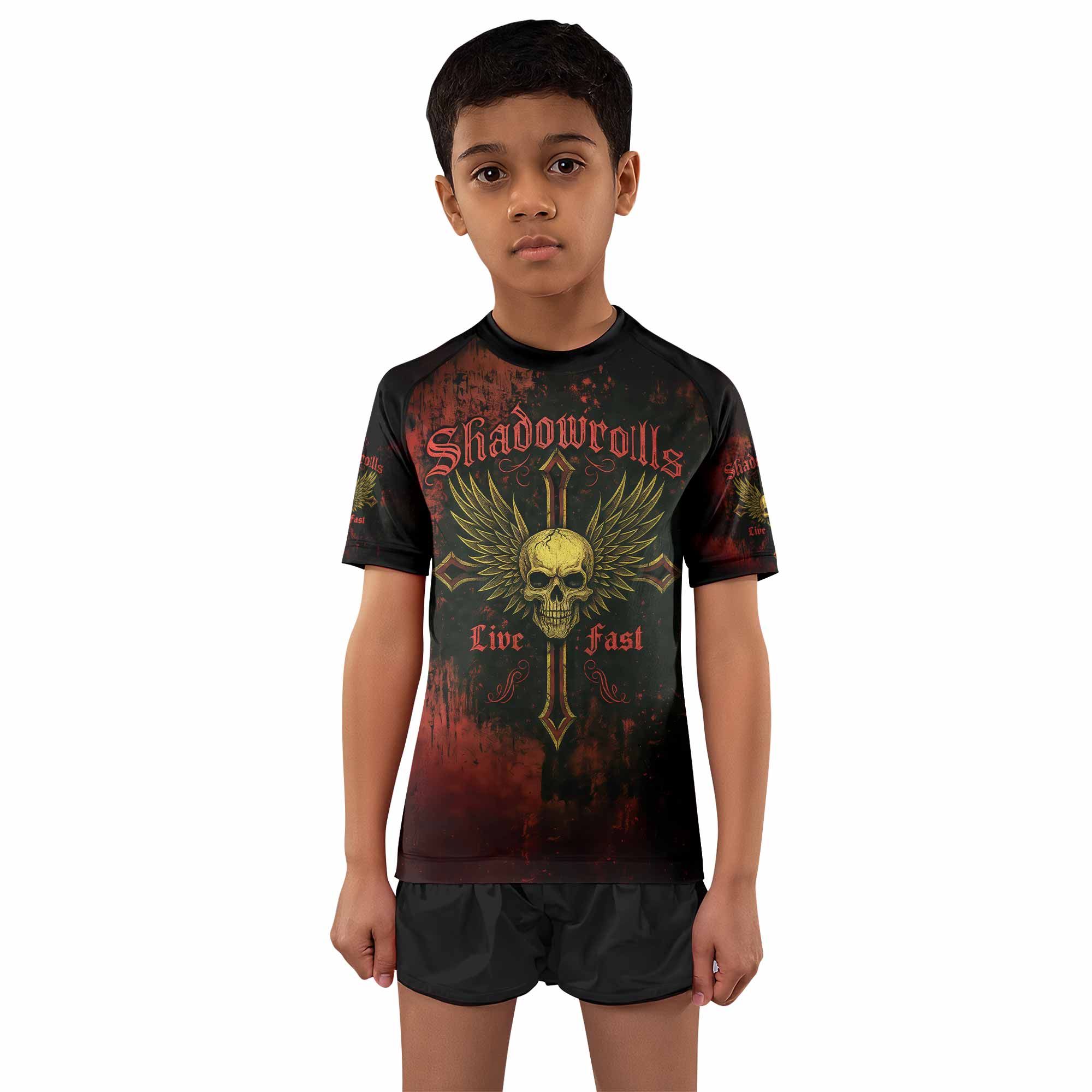 Burning Cross Rebellion Kids Rash Guard