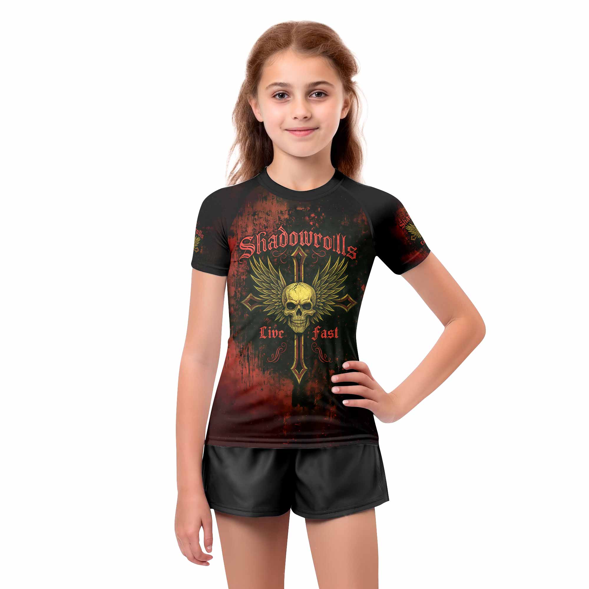 Burning Cross Rebellion Kids Rash Guard