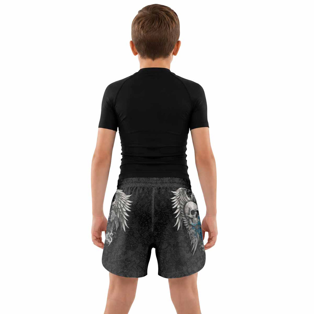 Twin Skulls Covenant Kids Grappling Shorts - lifestyle